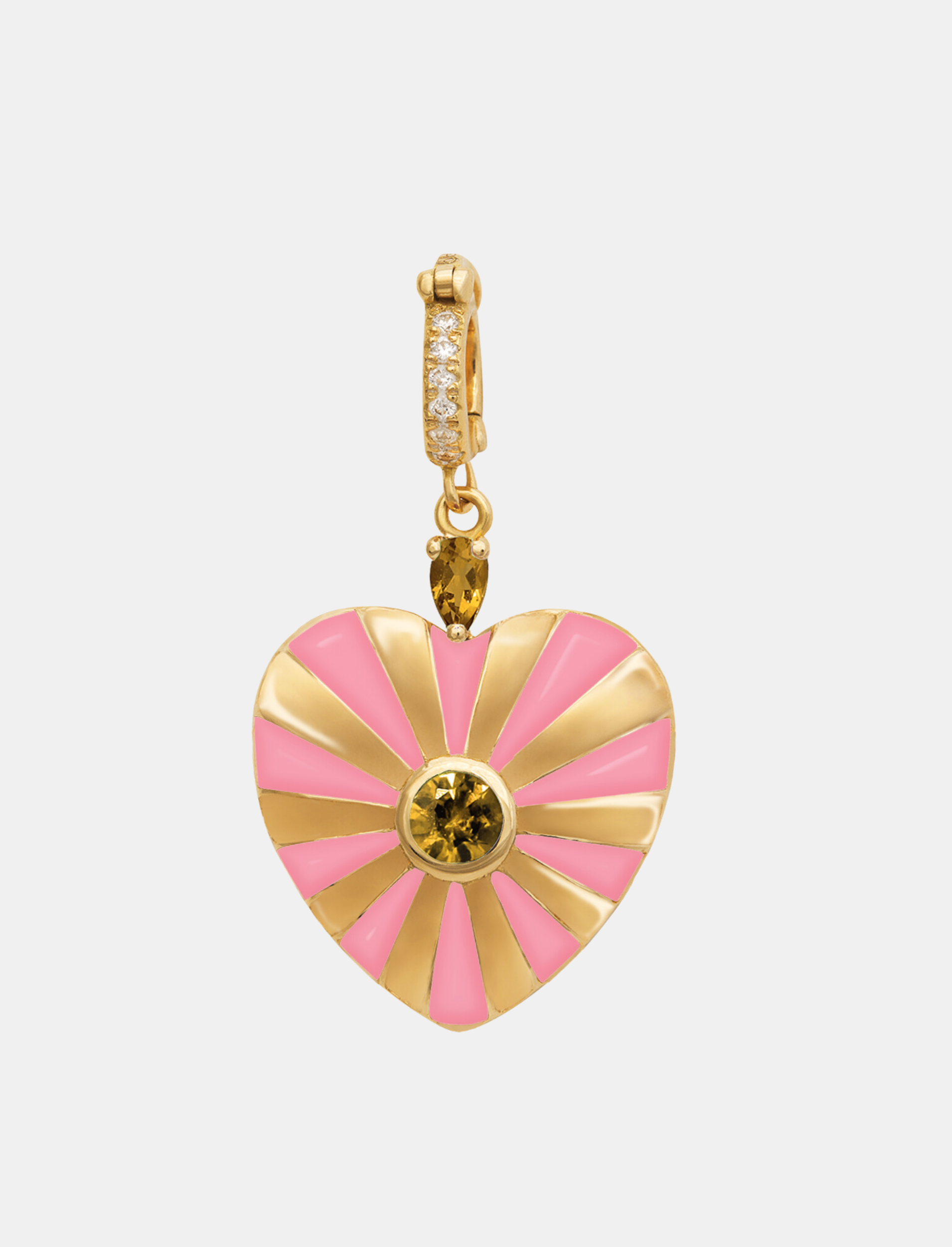 Small Mila Heart Pendant with Citrine