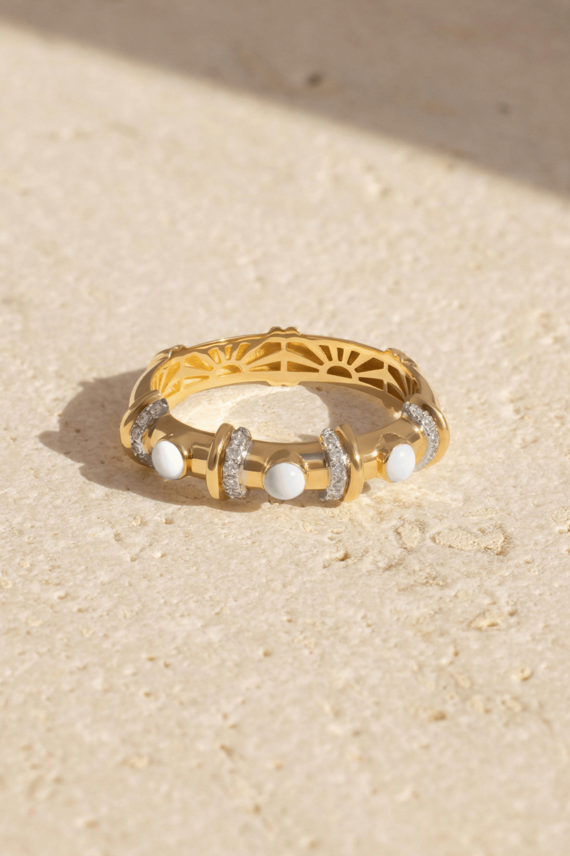 Milky Round Ring