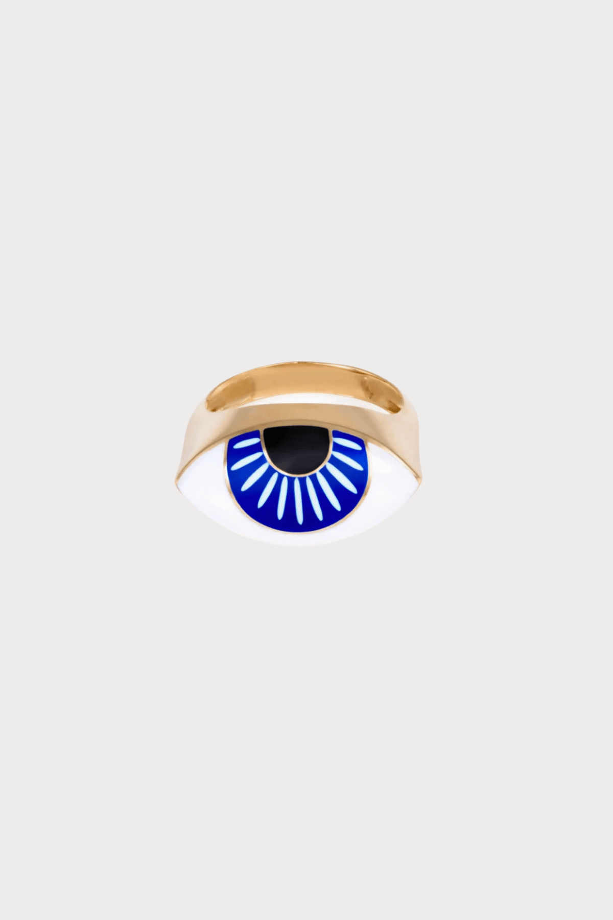 Aqua Eye Enamel Pinkey Ring
