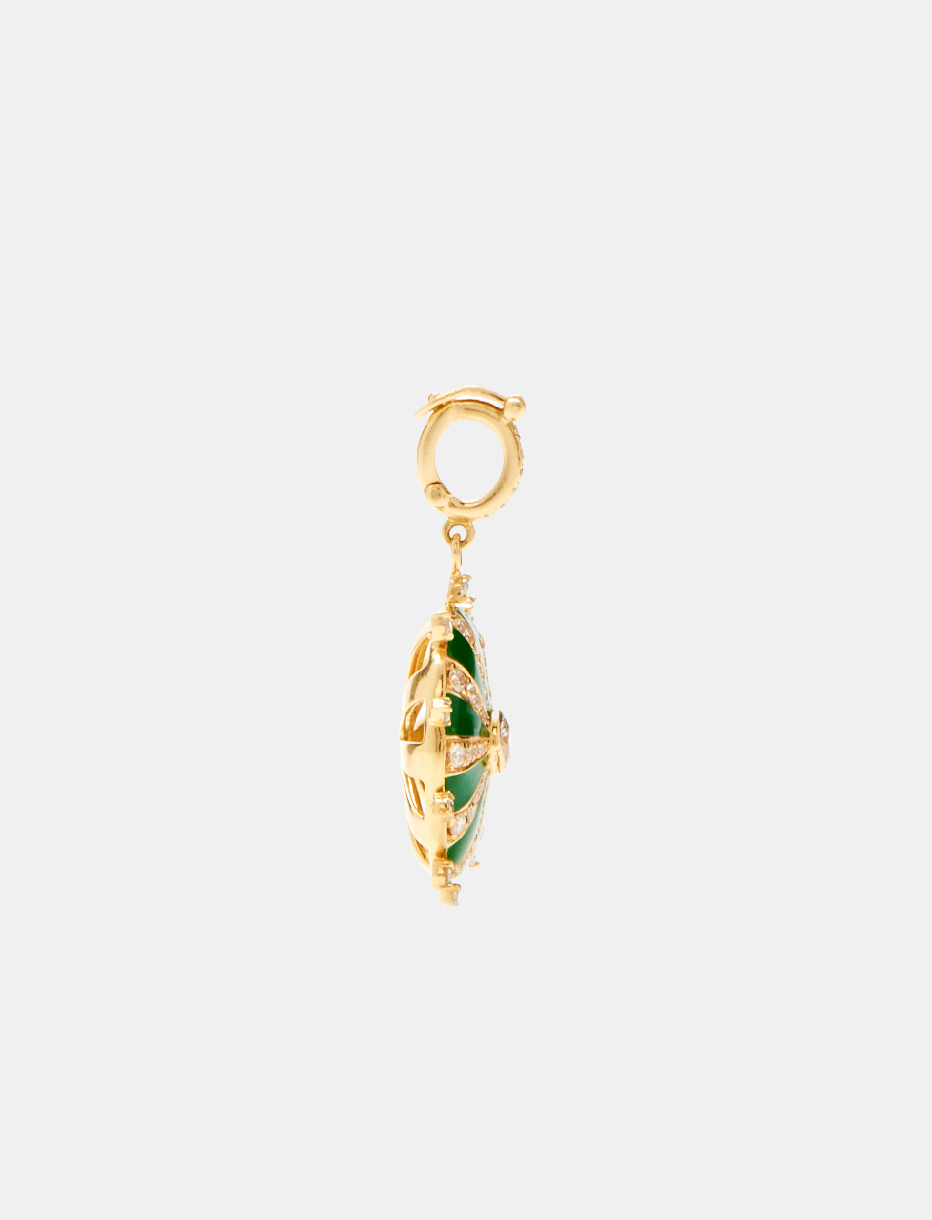 Mila Sun with Green Enamel and Diamonds