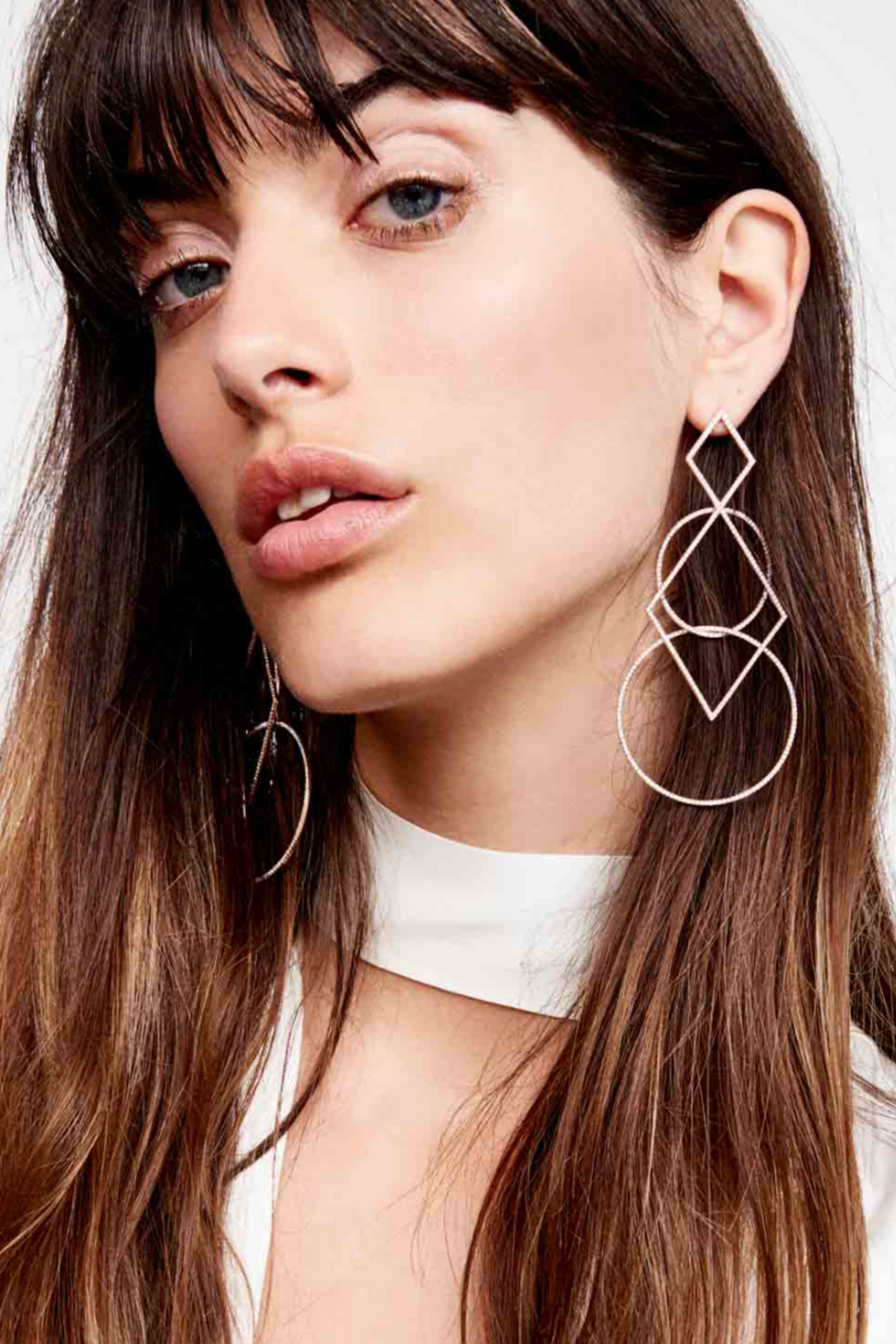 Diamond Geometric Earrings