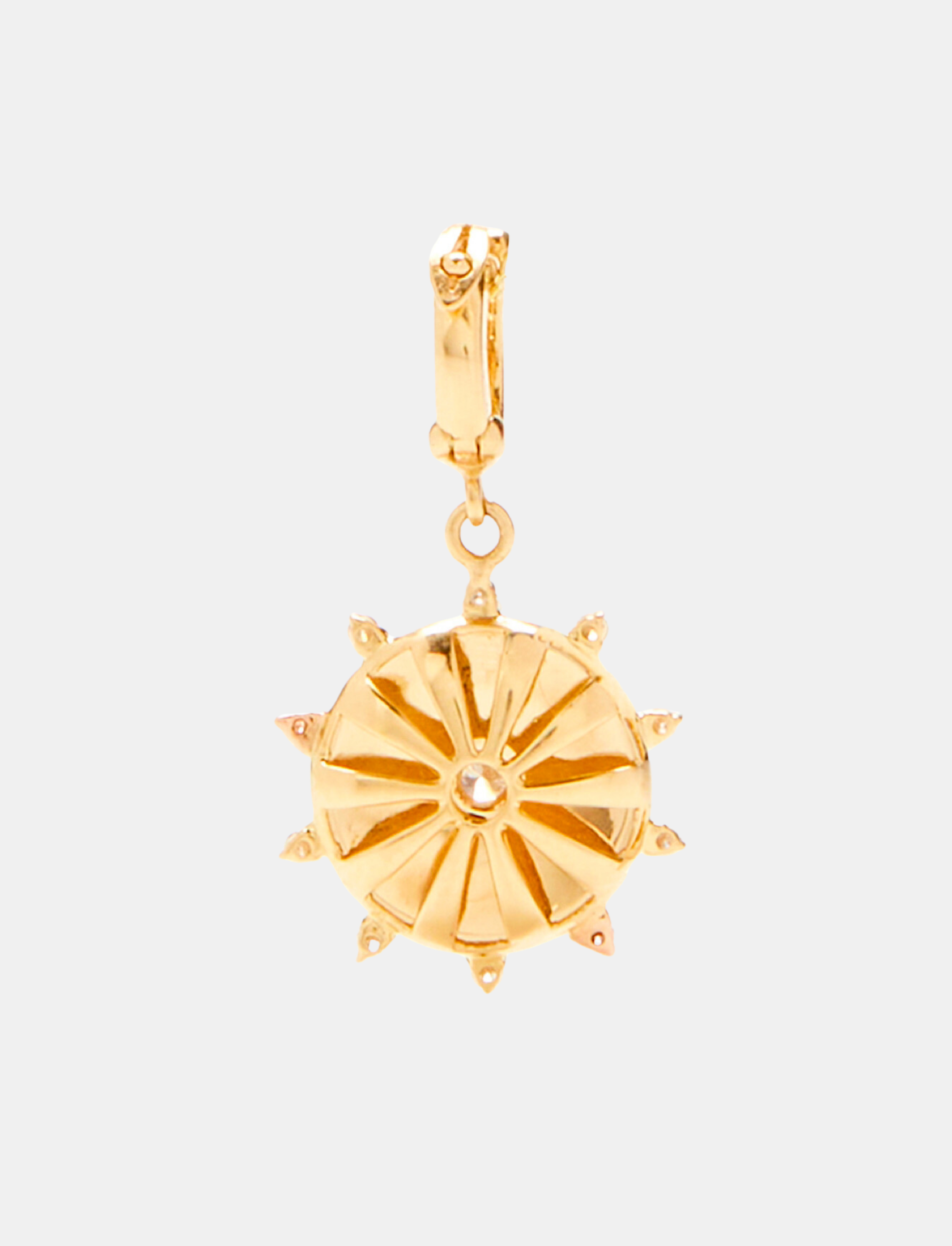 Small Mila Sun with Red Enamel and Diamonds