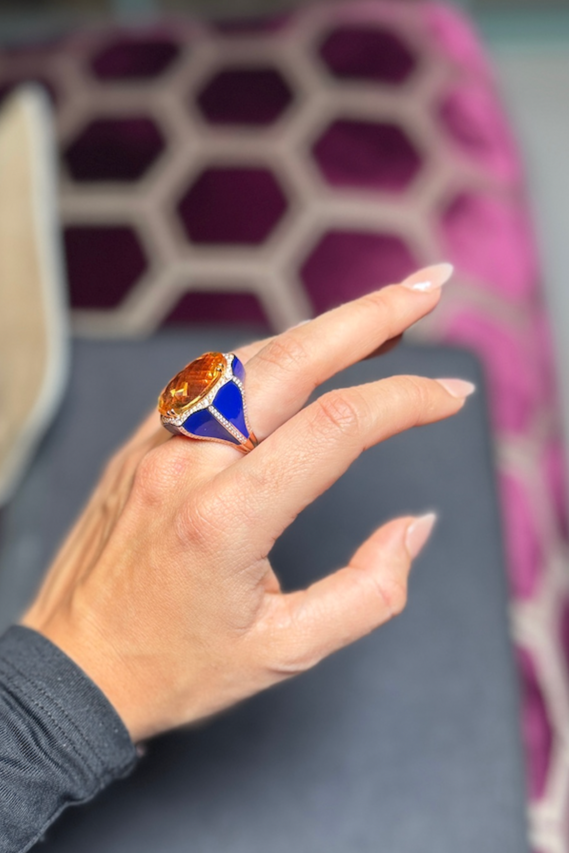 Citrine Cocktail Ring