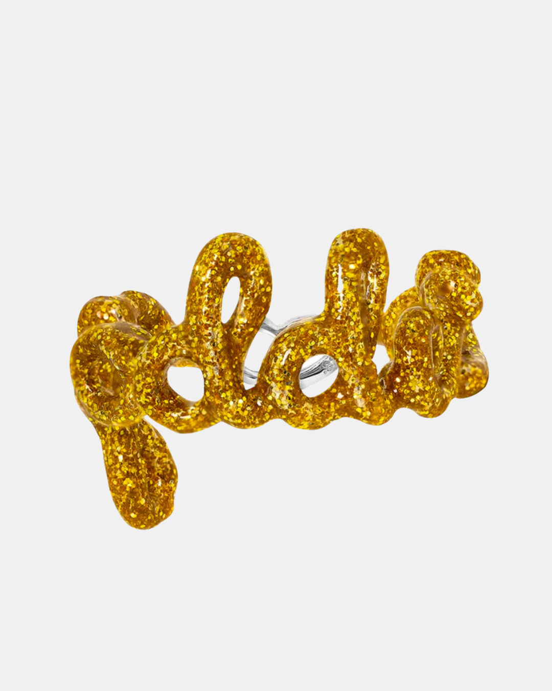 Glitter Gold Hotlips Ring