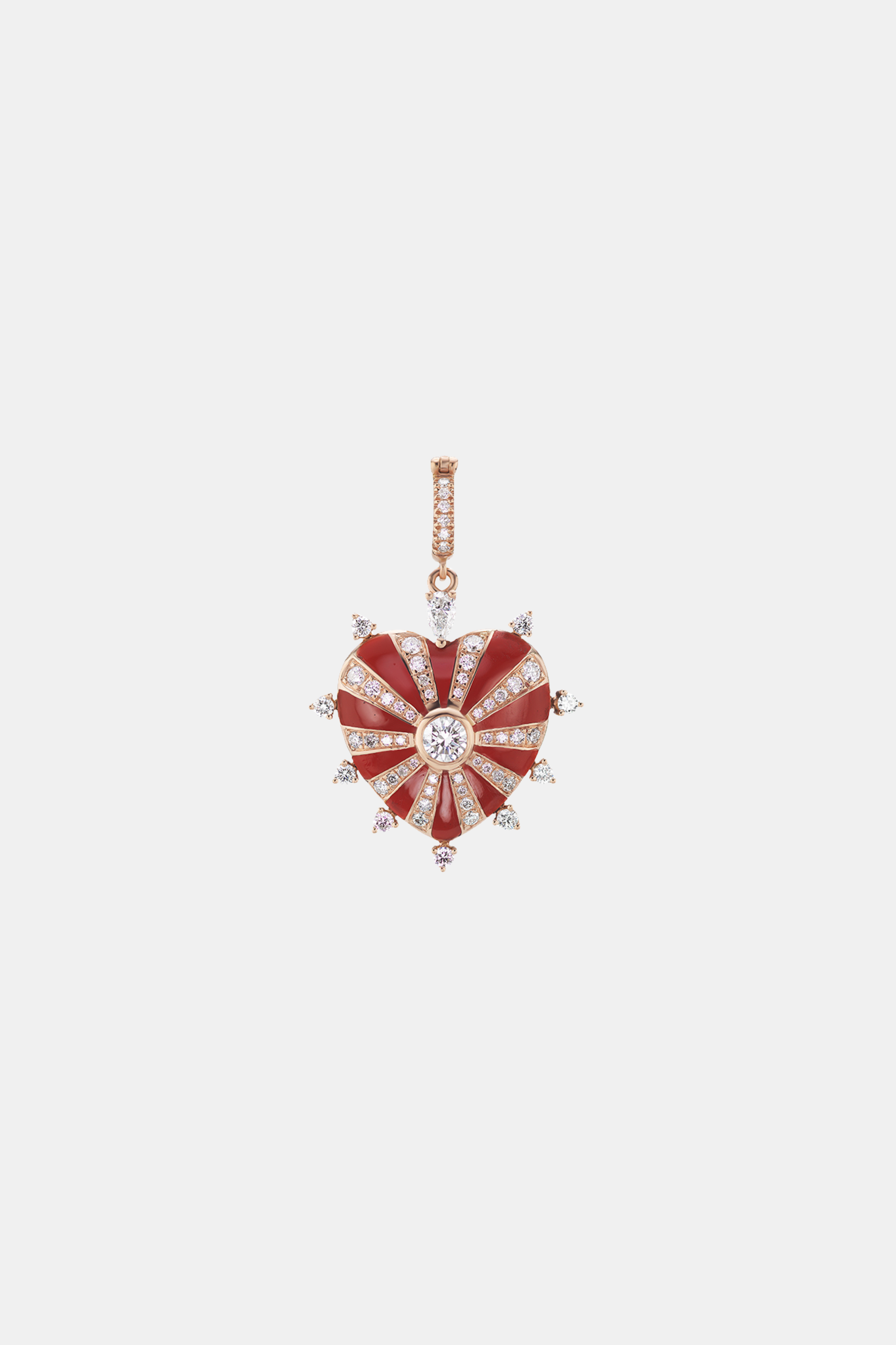 Mila Heart Pendants Red Diamond