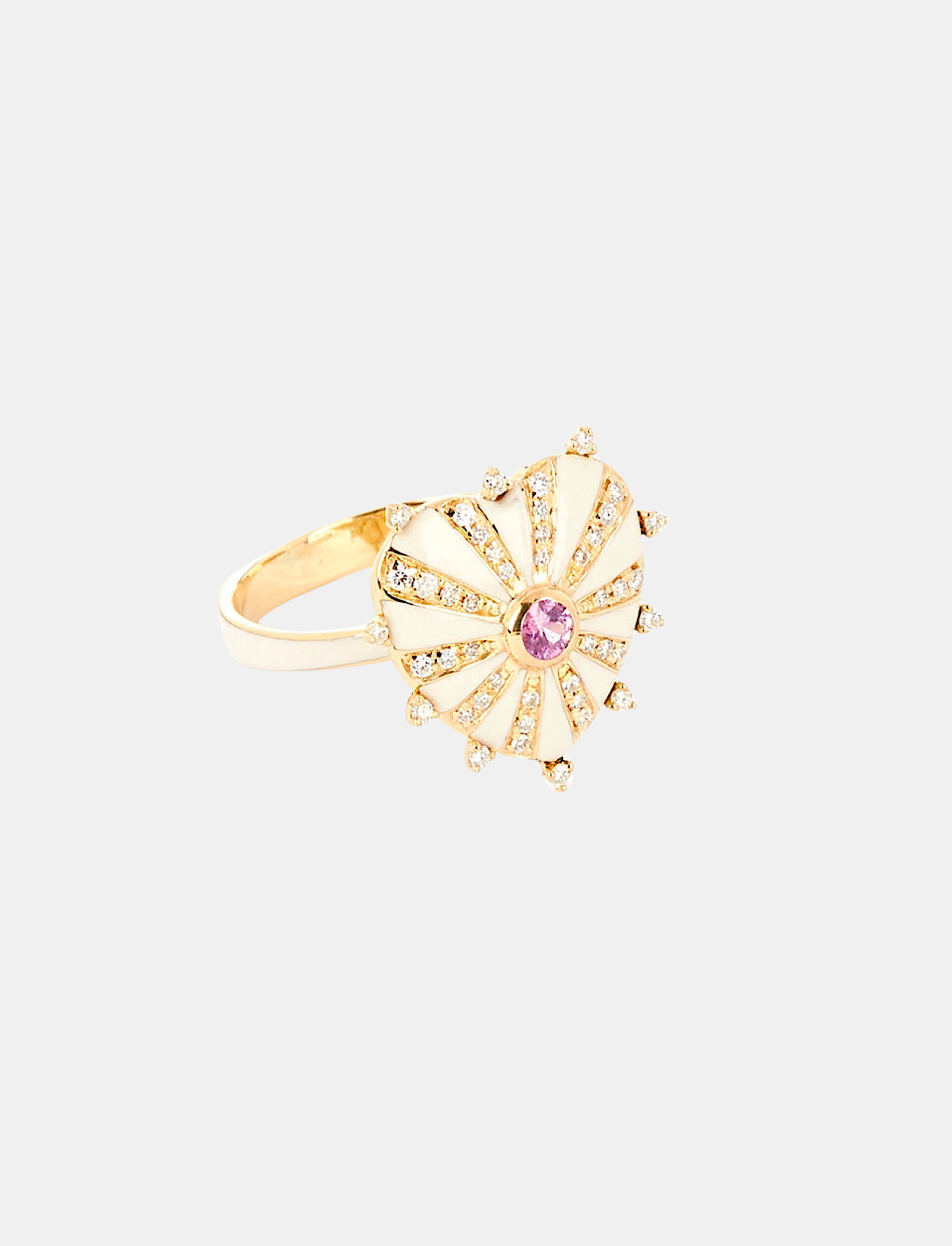 Lila Heart Ring