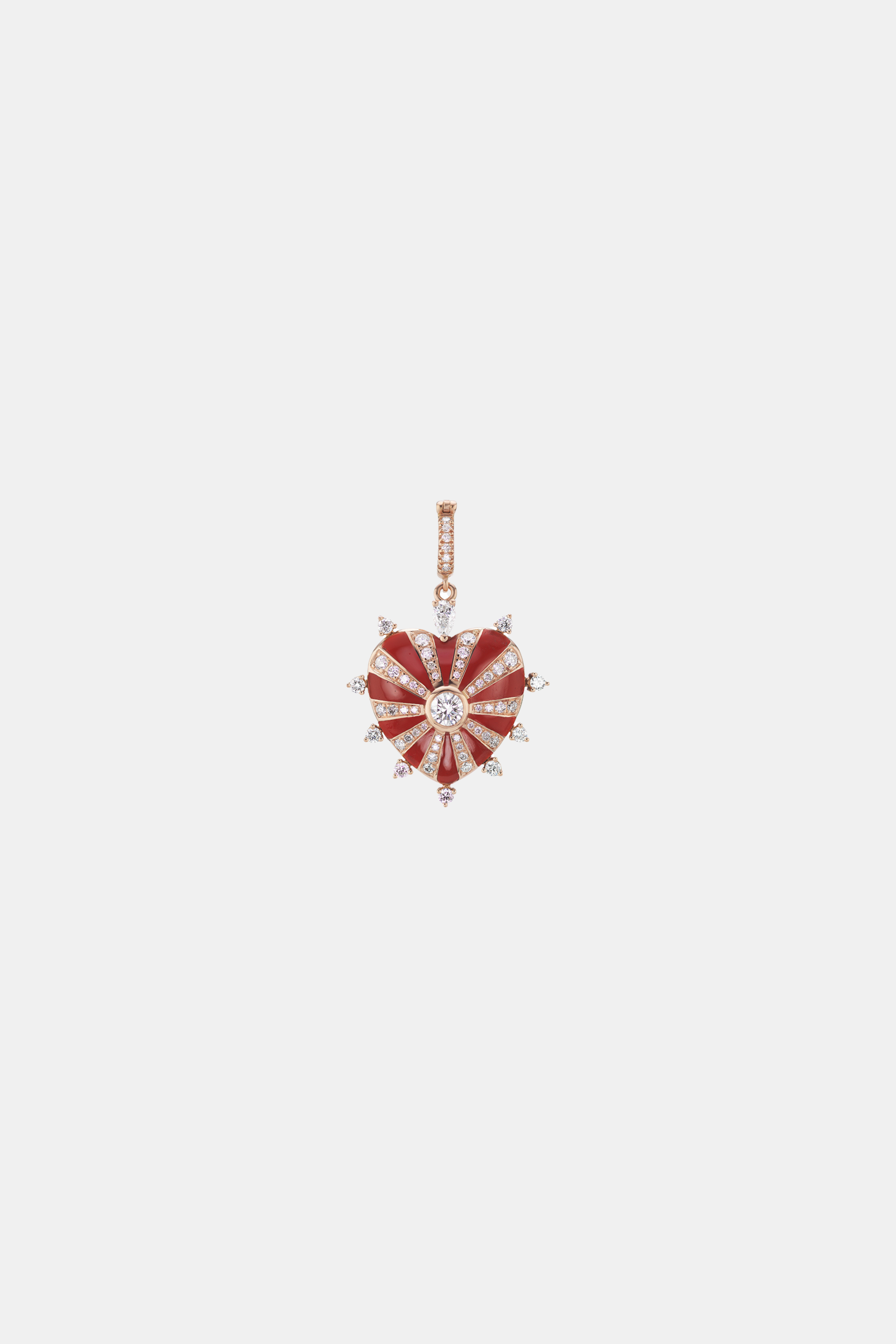 Mila Heart Pendants Red Diamond