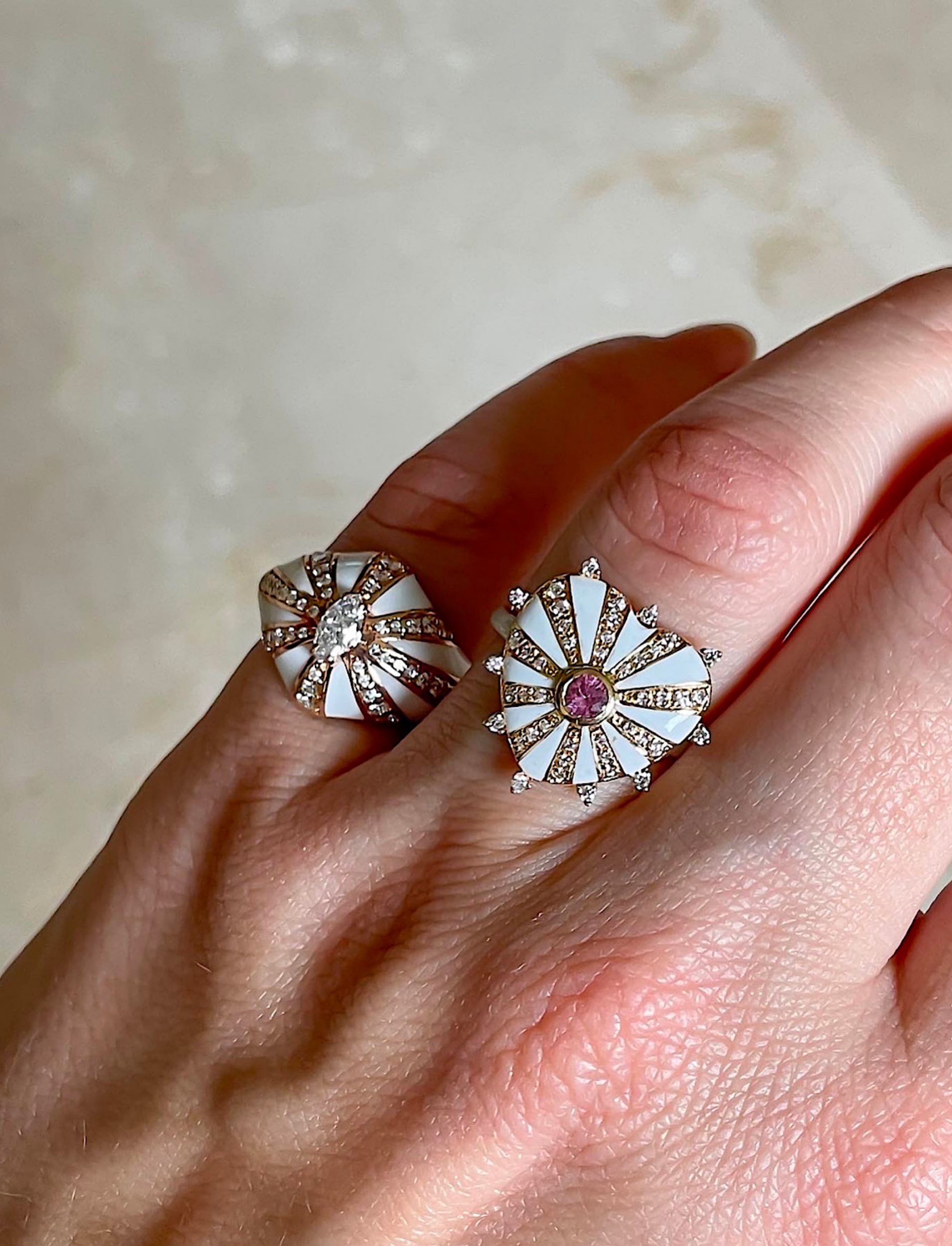 Lila Heart Ring
