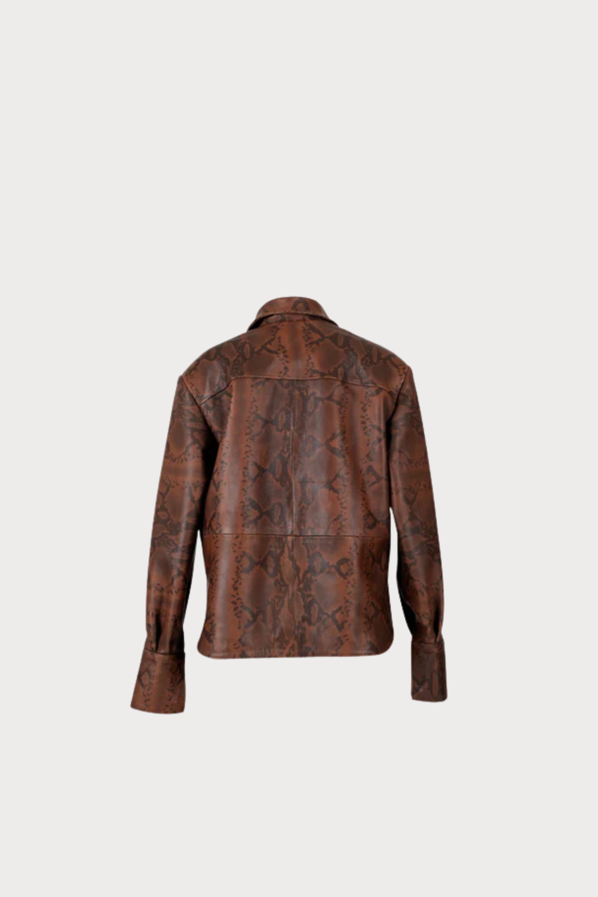 Liana Leather Shirt Snake Print