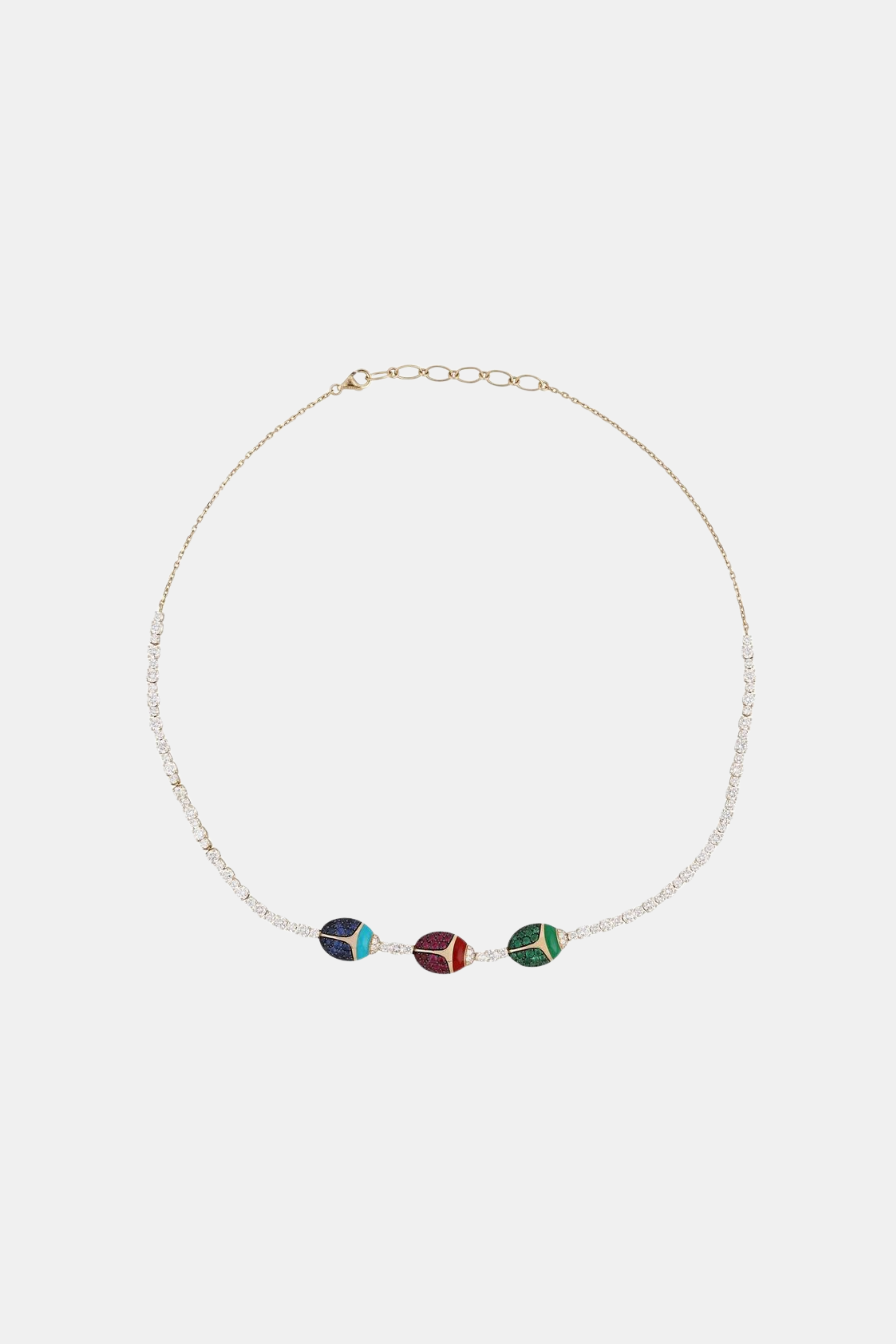 Tennis Necklace Scarab