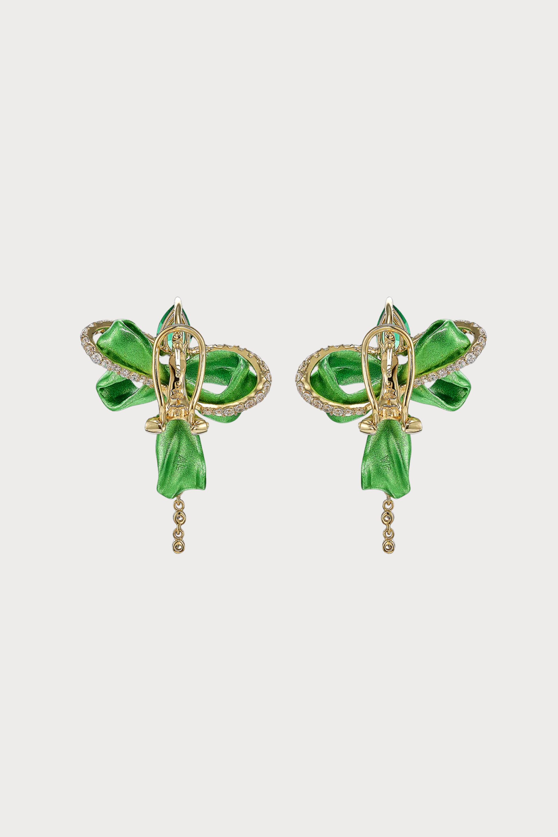 Emeralds Cupid Bow Earrings