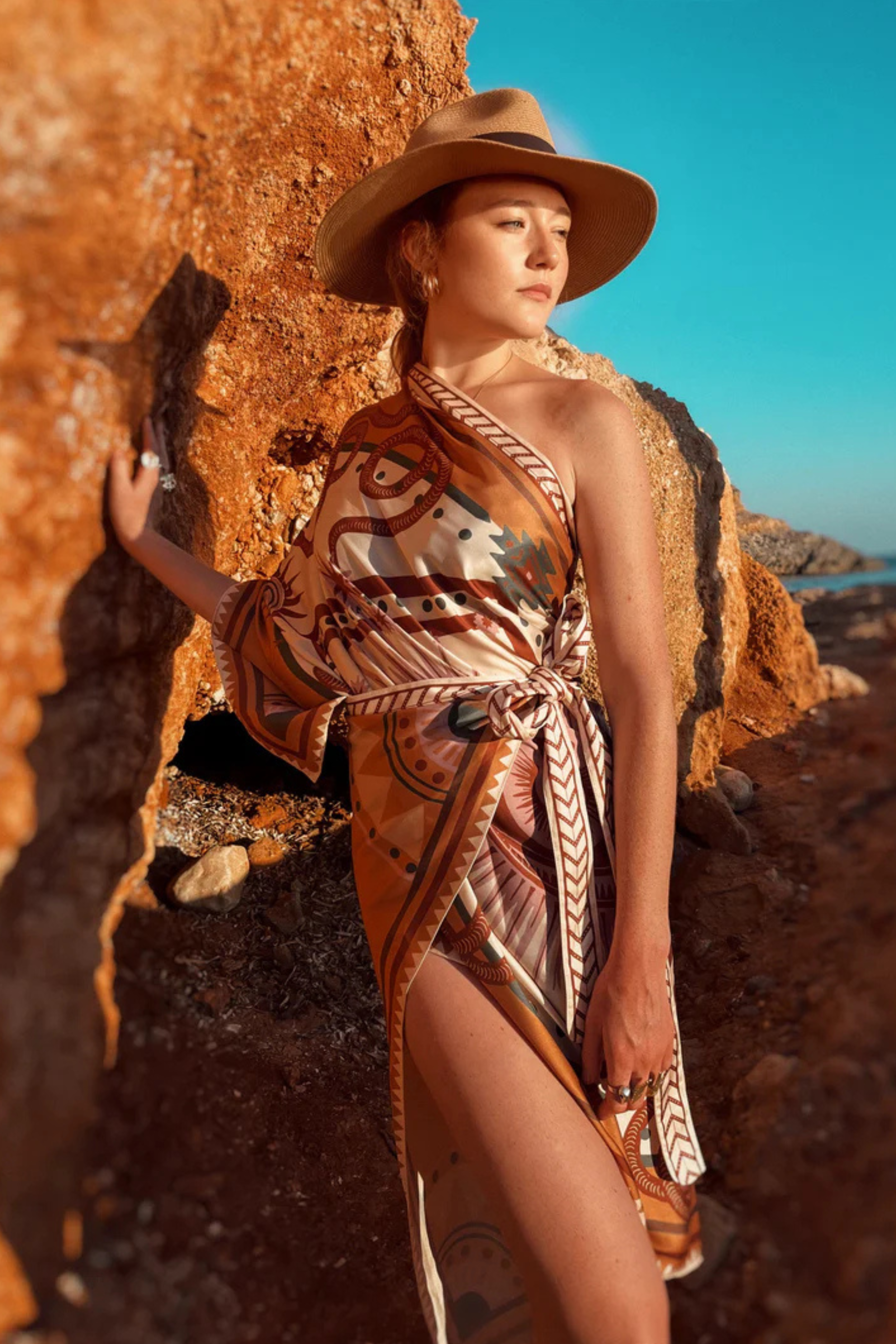 Nazar Sari- Wrapdress, Cream