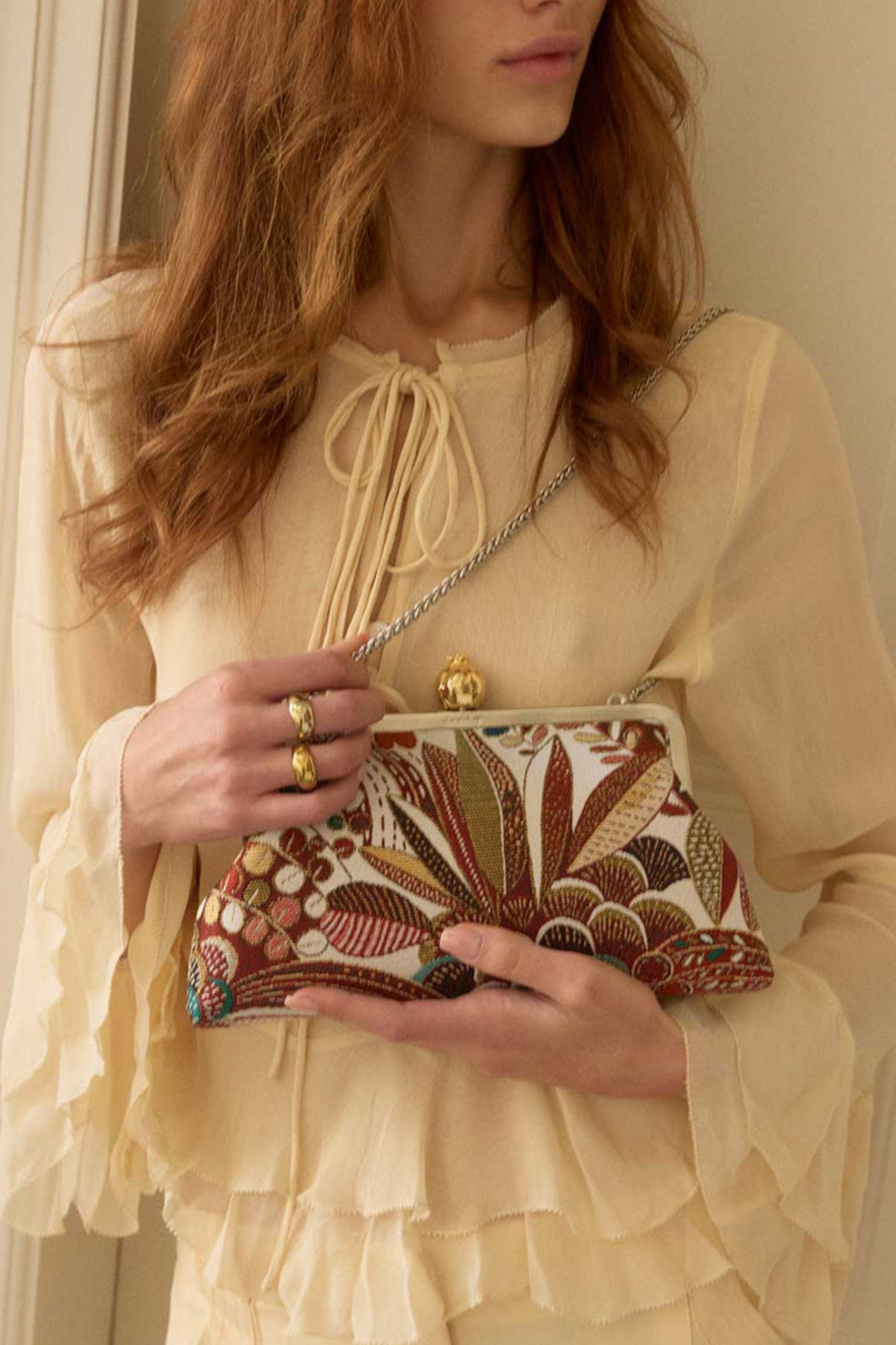 Pomegranate On Brown Jungle Classic Bag