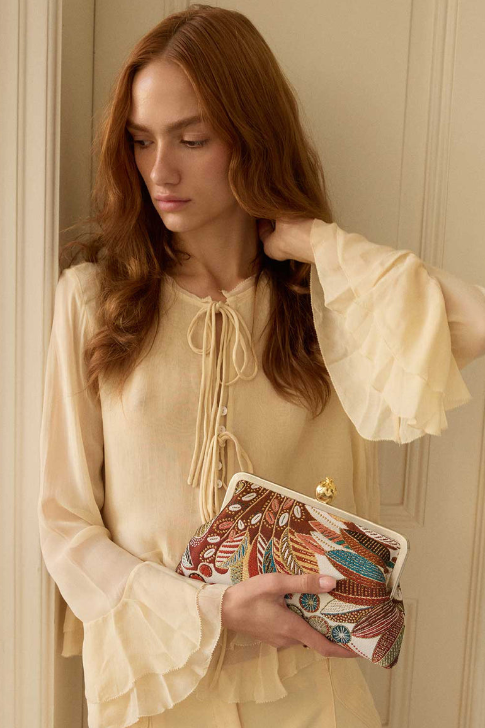 Pomegranate On Brown Jungle Classic Bag