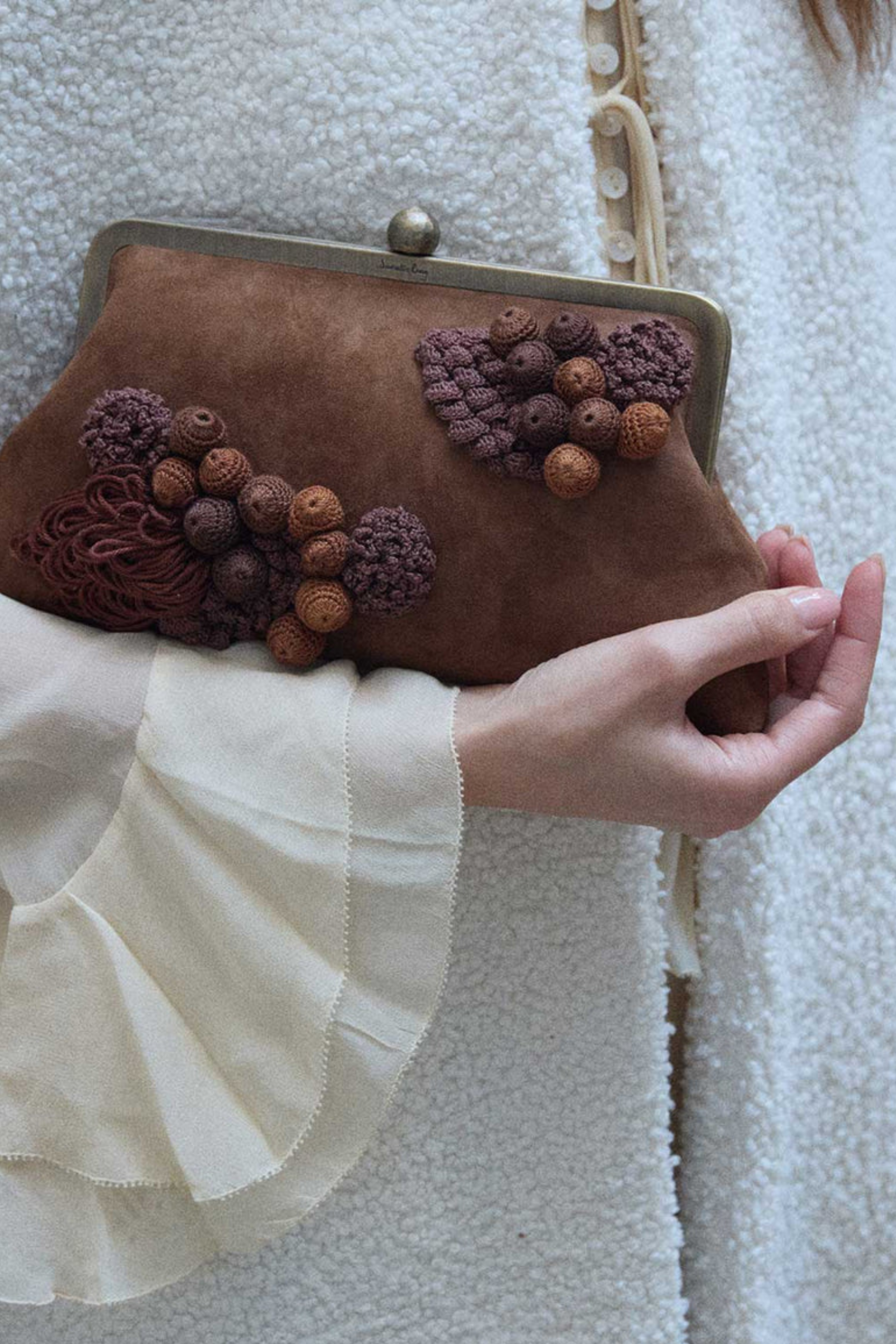 Moss On Brown Leather Classic Bag