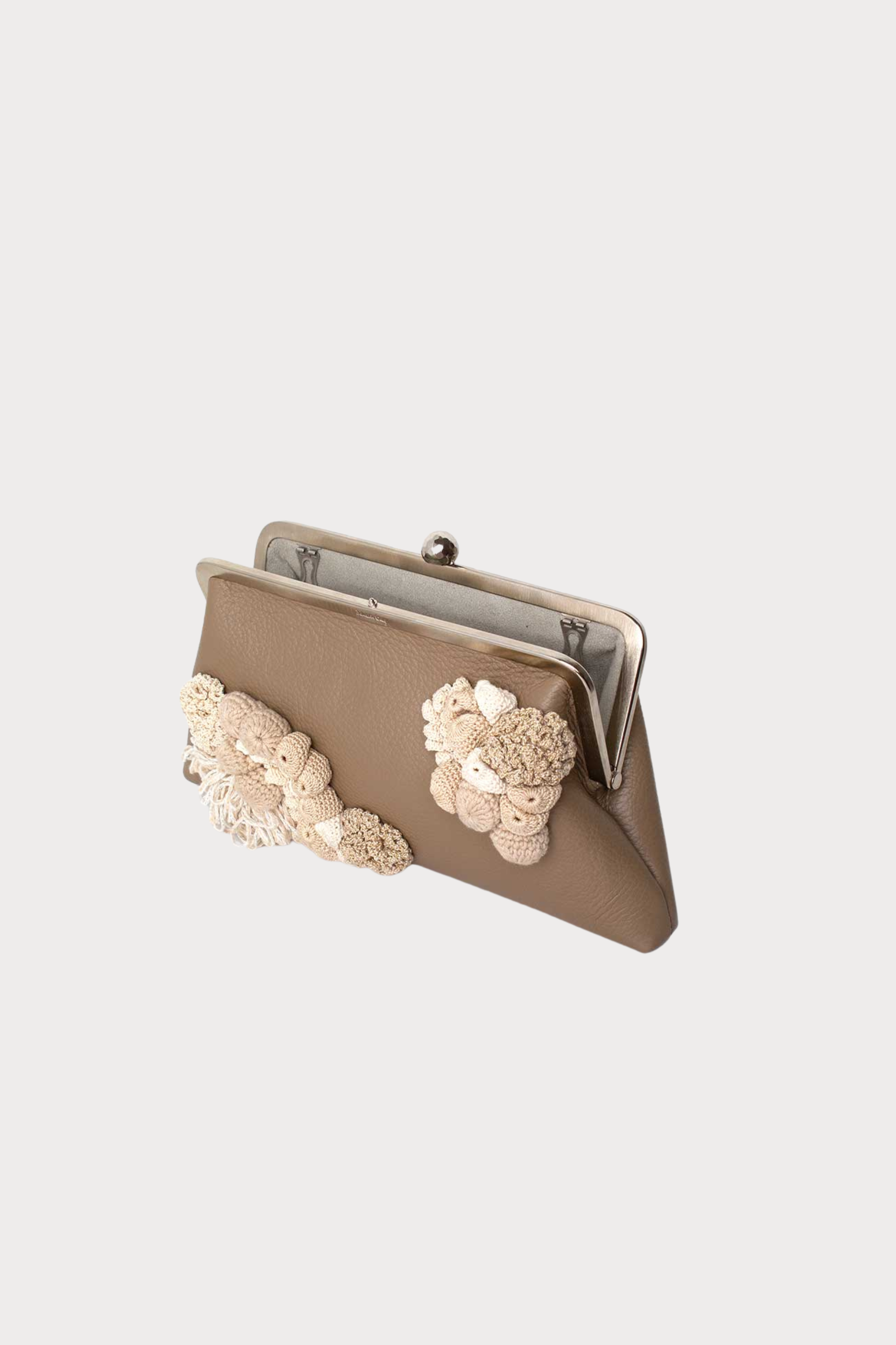 Moss On Beige Leather Classic Bag