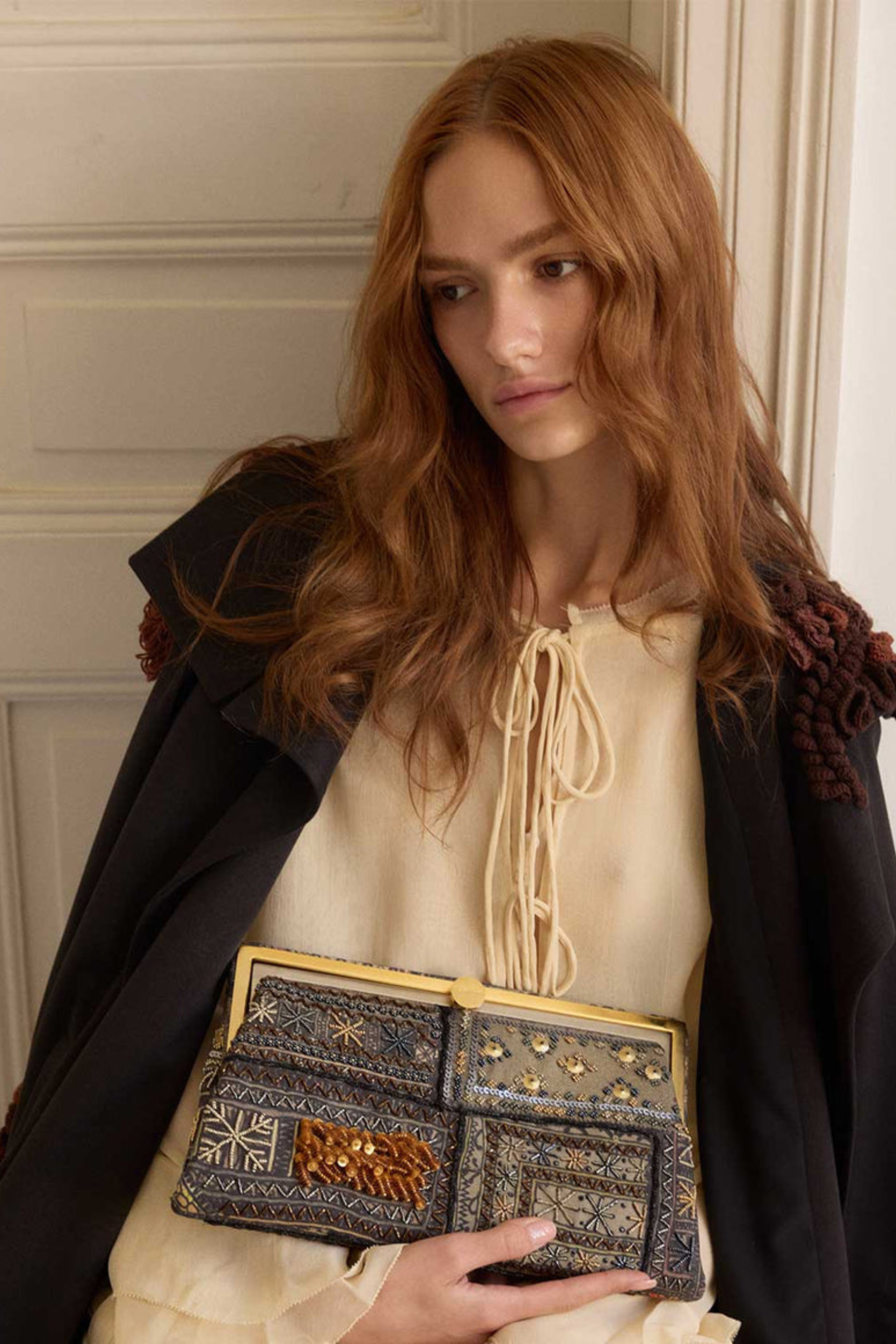 Bedouin Metallic Grace Clutch