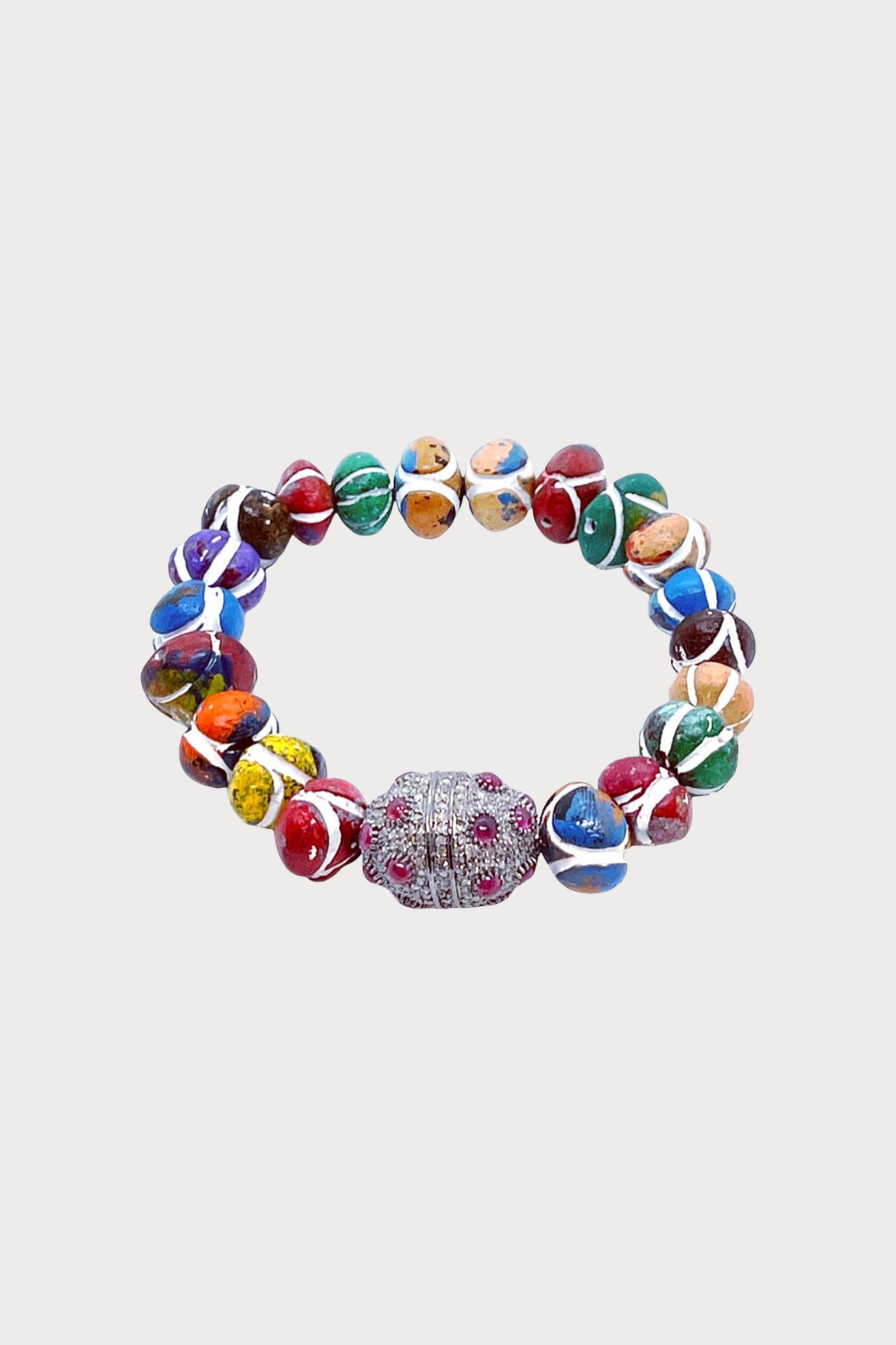 Terracotta Bracelet Diamond and Ruby Oval