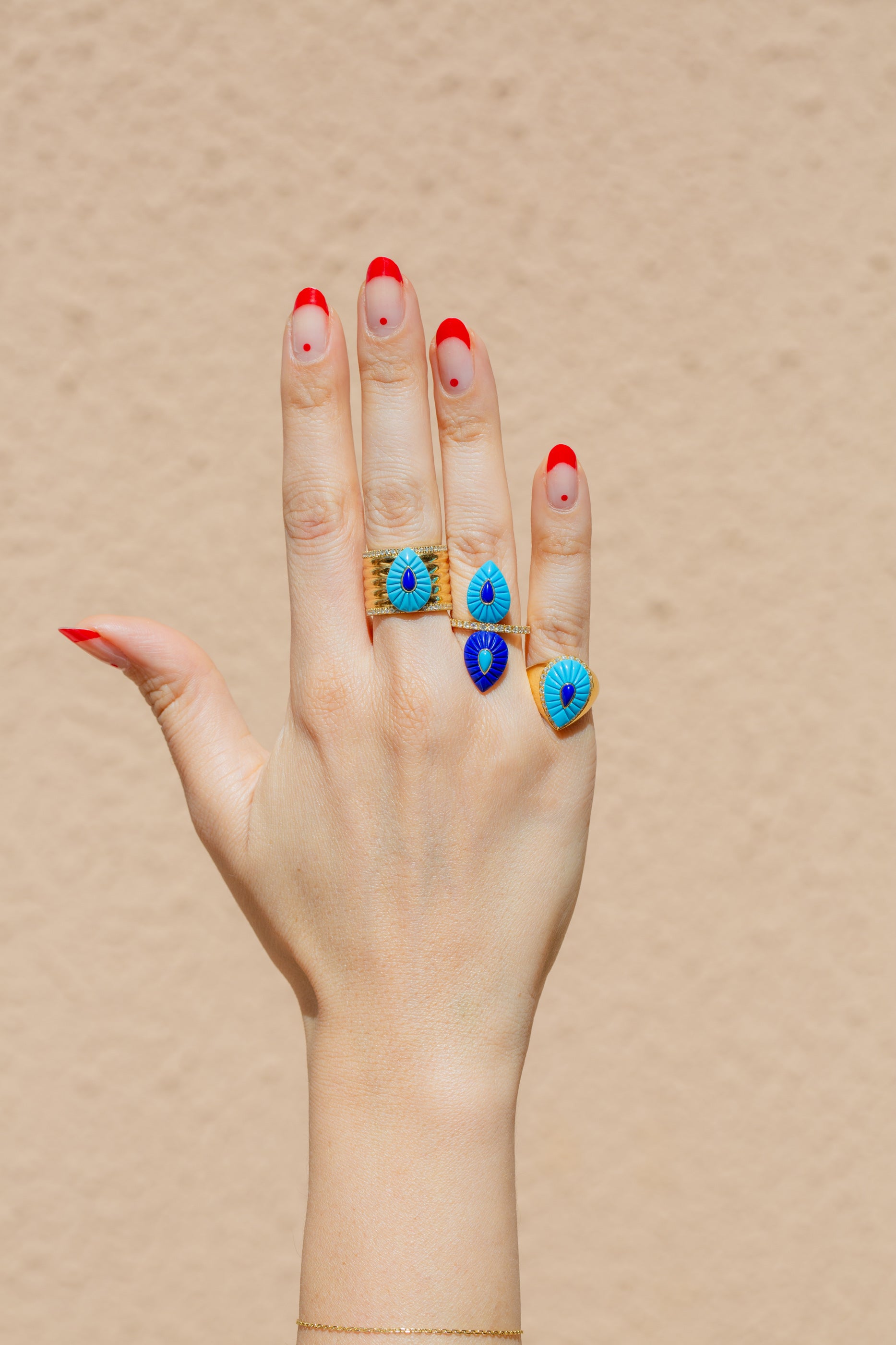 Bond Street Drop Pinky Ocean Blue