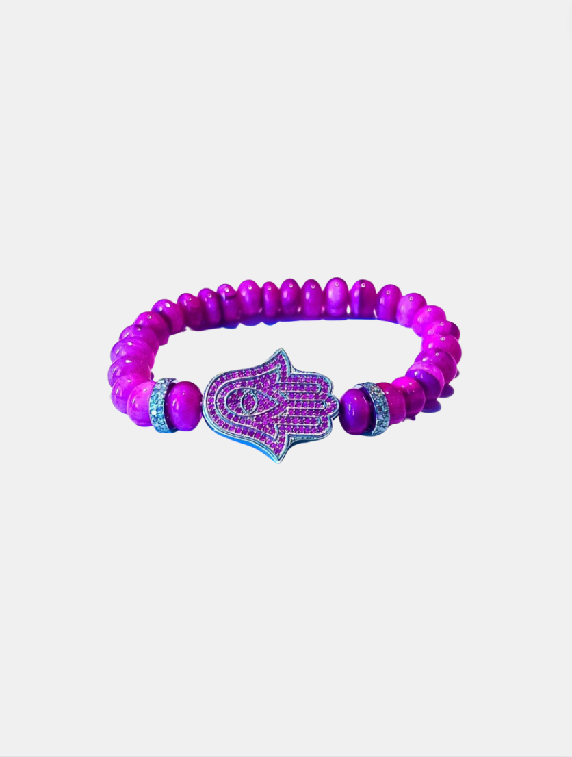 Hamsa Opal Stretch Bracelet