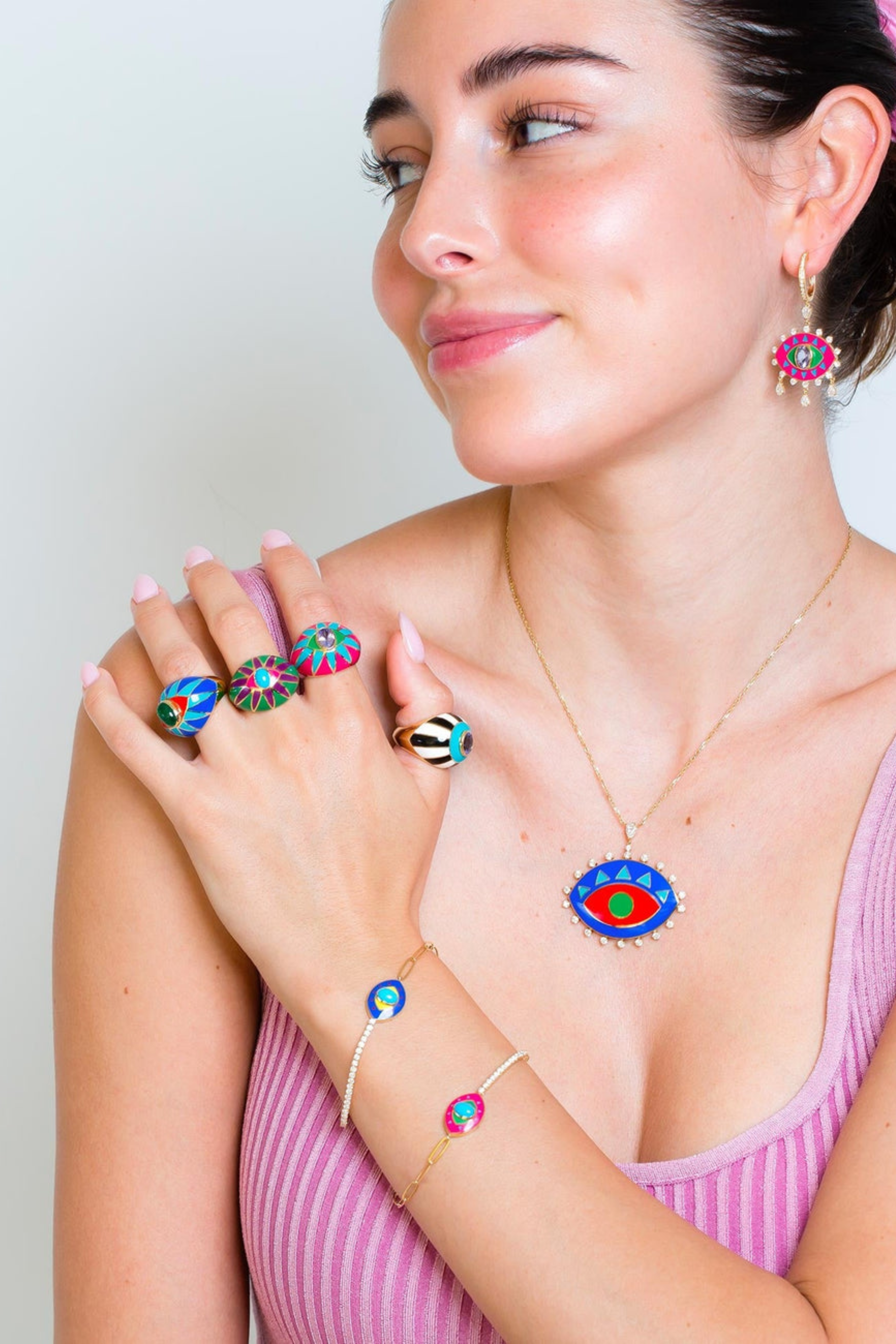 Crazy Eyes Ring Green