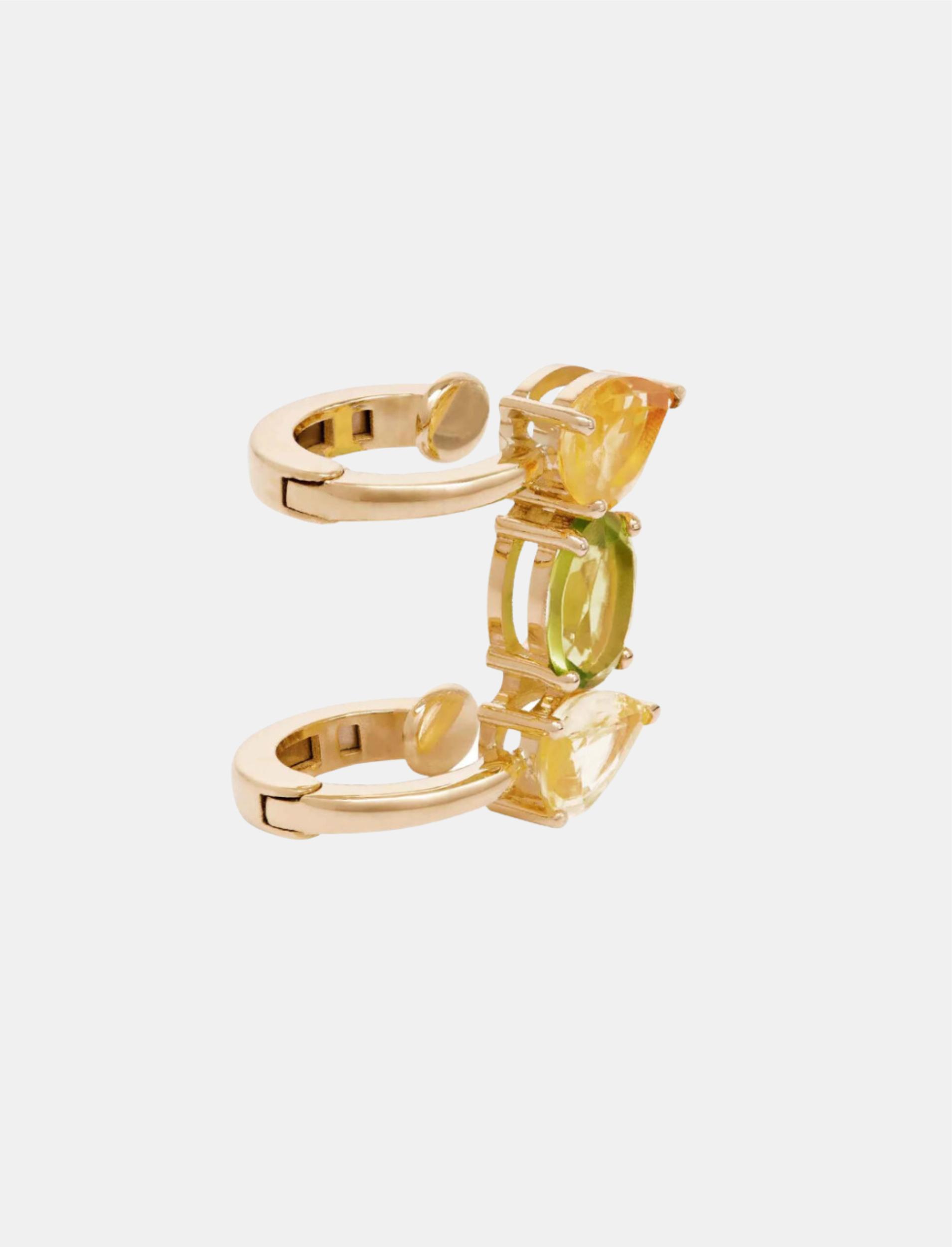 Citrine, Peridot and Sapphire Ear Cuff