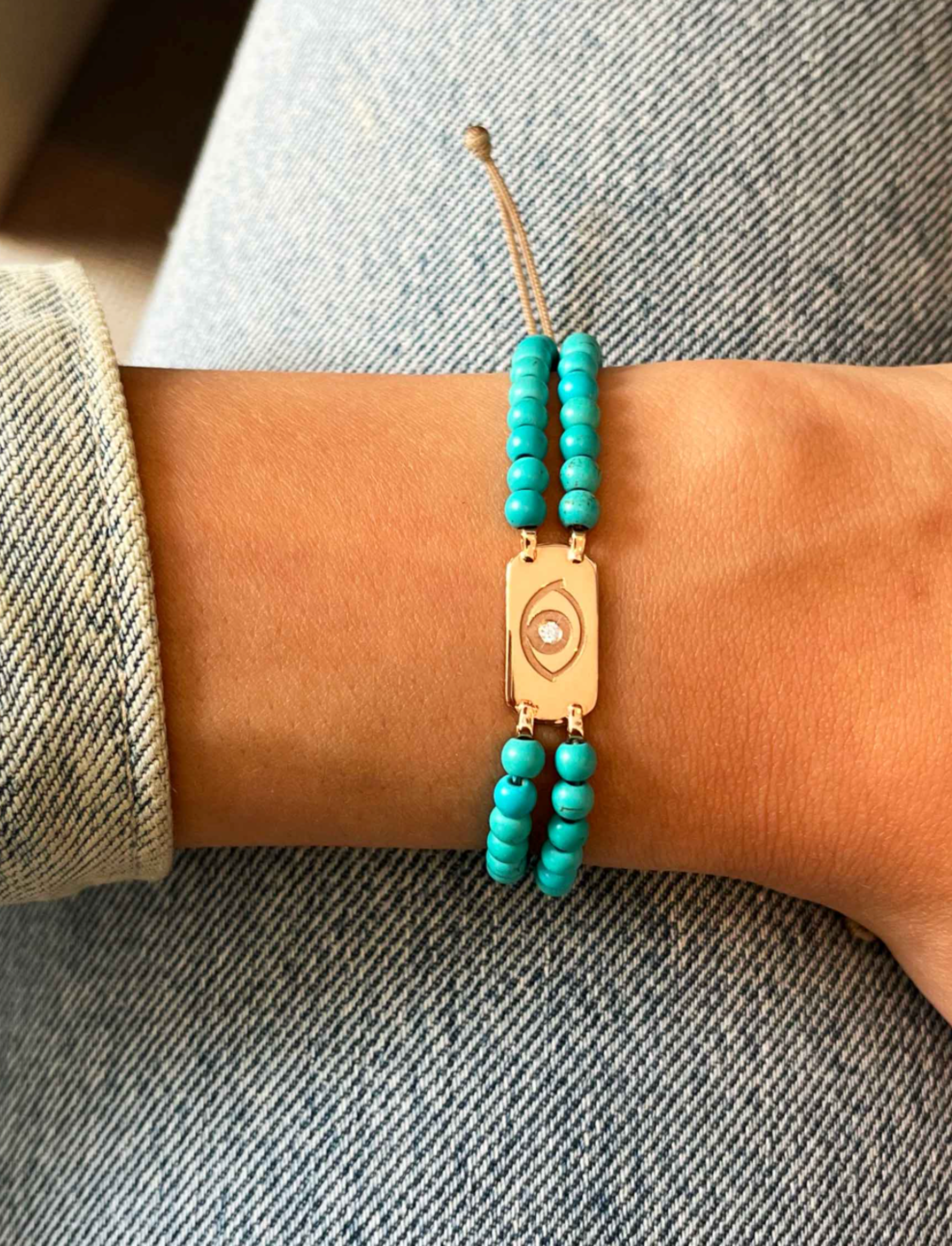 Double strand bracelet with ID Tag