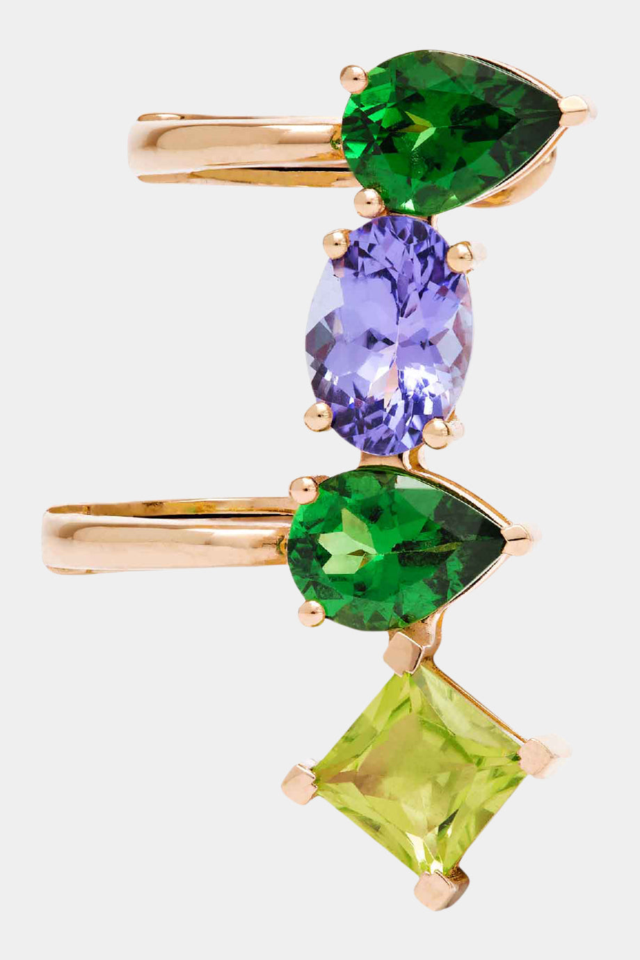 Tanzanite, Tsavorite & Peridot Ear Cuff