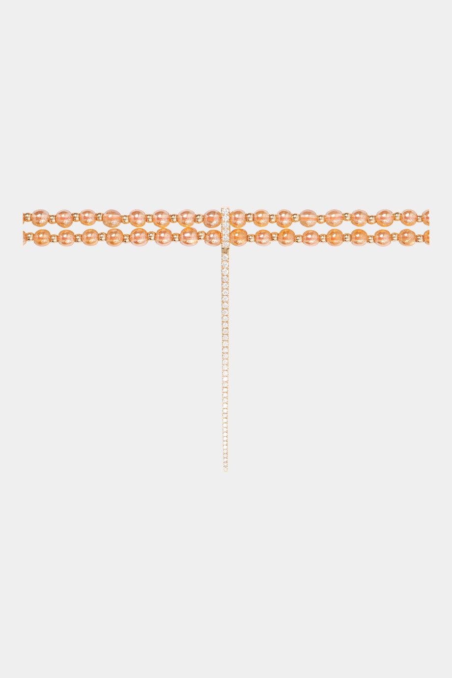 Diamond Bar Aura Quartz Choker