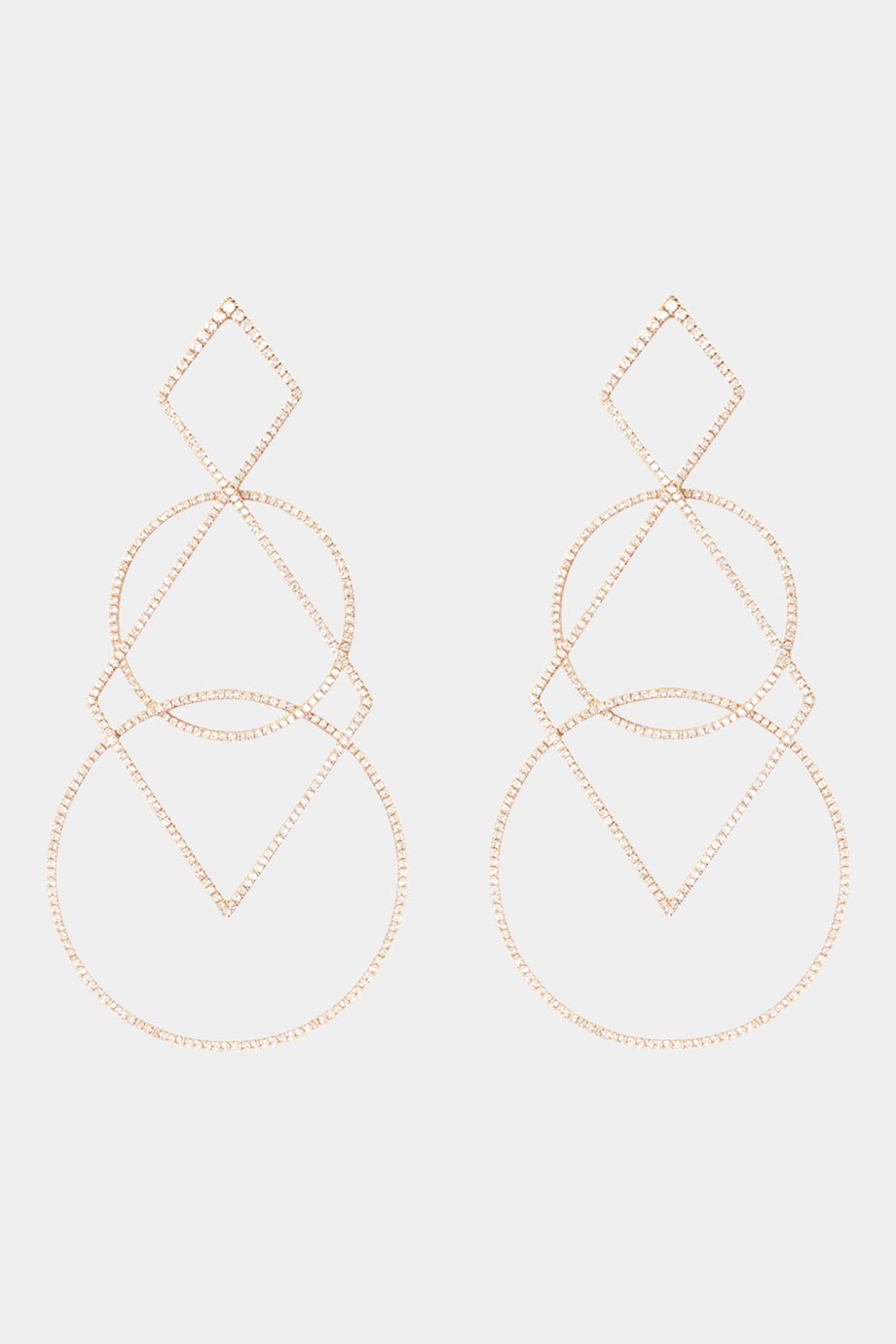 Diamond Geometric Earrings