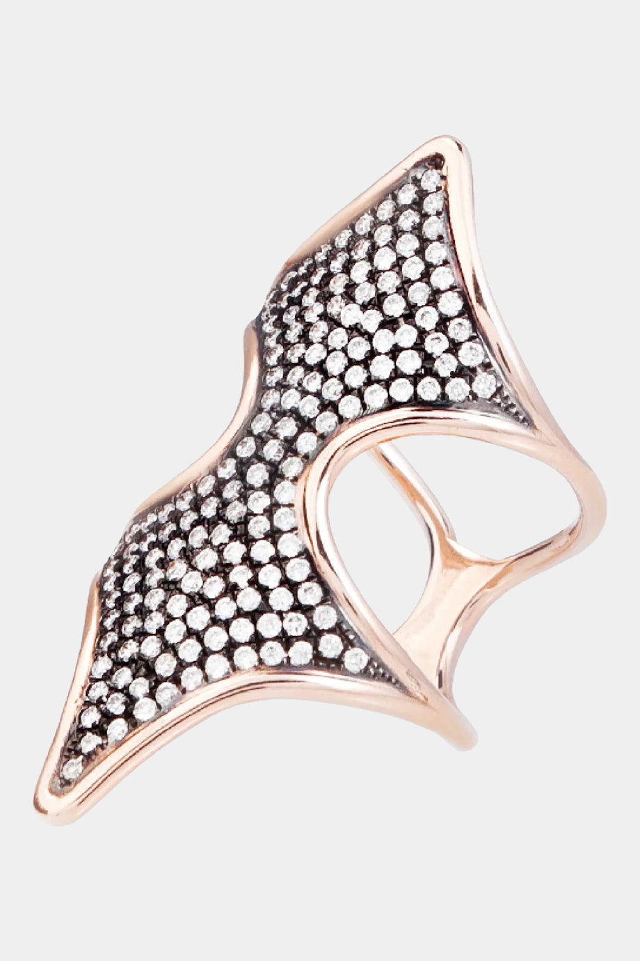 Full Diamond Shield Ring