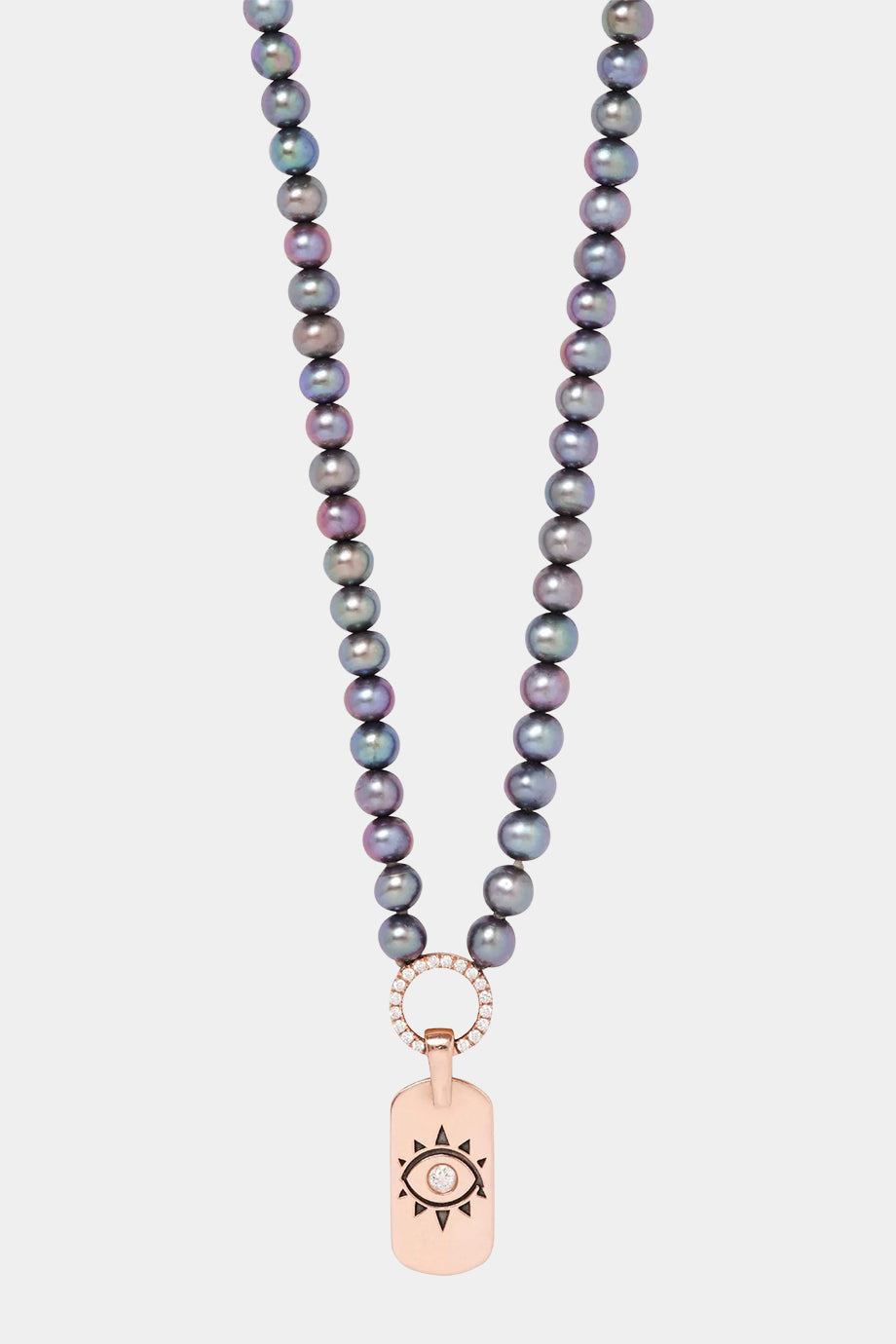 Pearl Necklace With Mini ID Tag