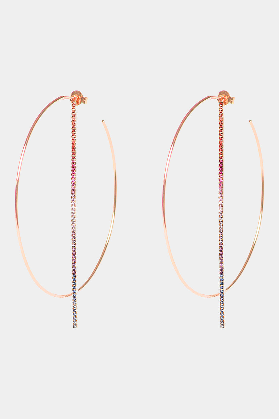 Rainbow Bar & Hoop Earrings