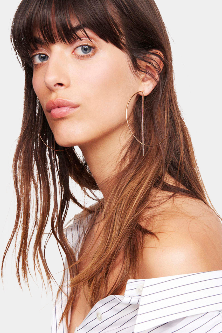Rainbow Bar & Hoop Earrings