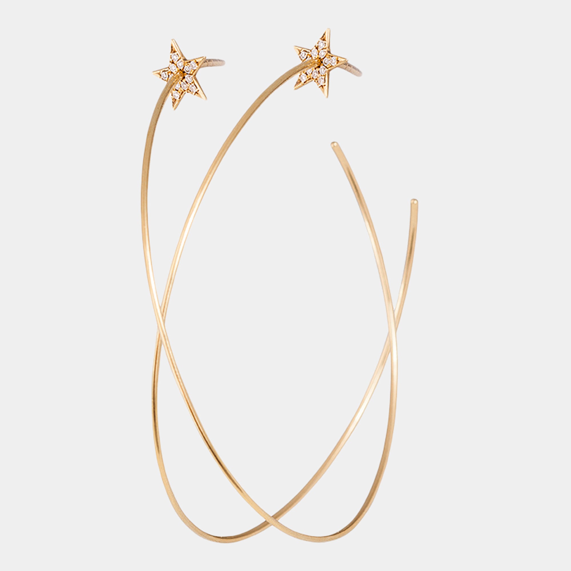 Star Diamond Hoops