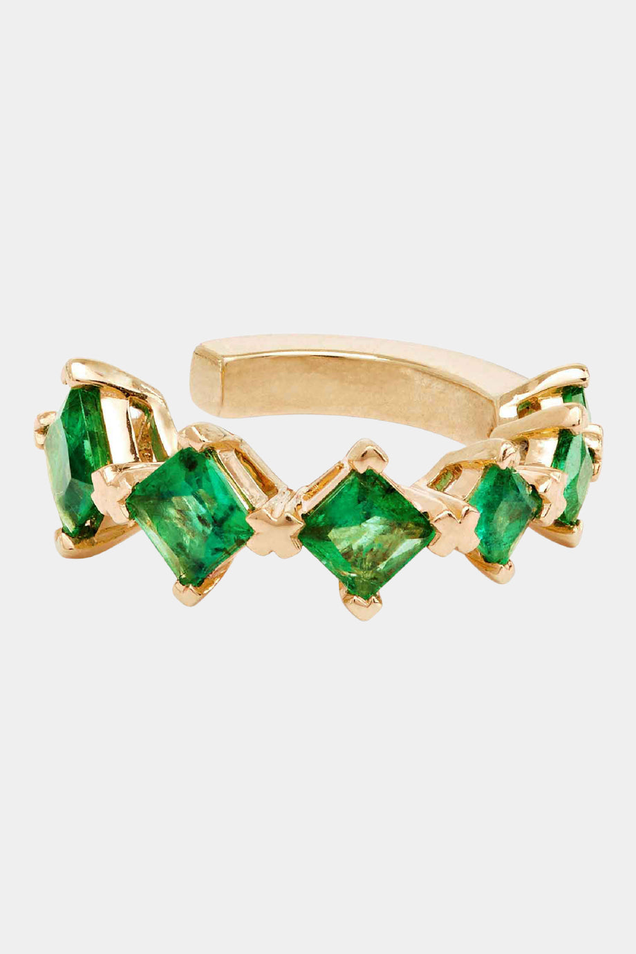 Emerald Single Round Ear Cuff