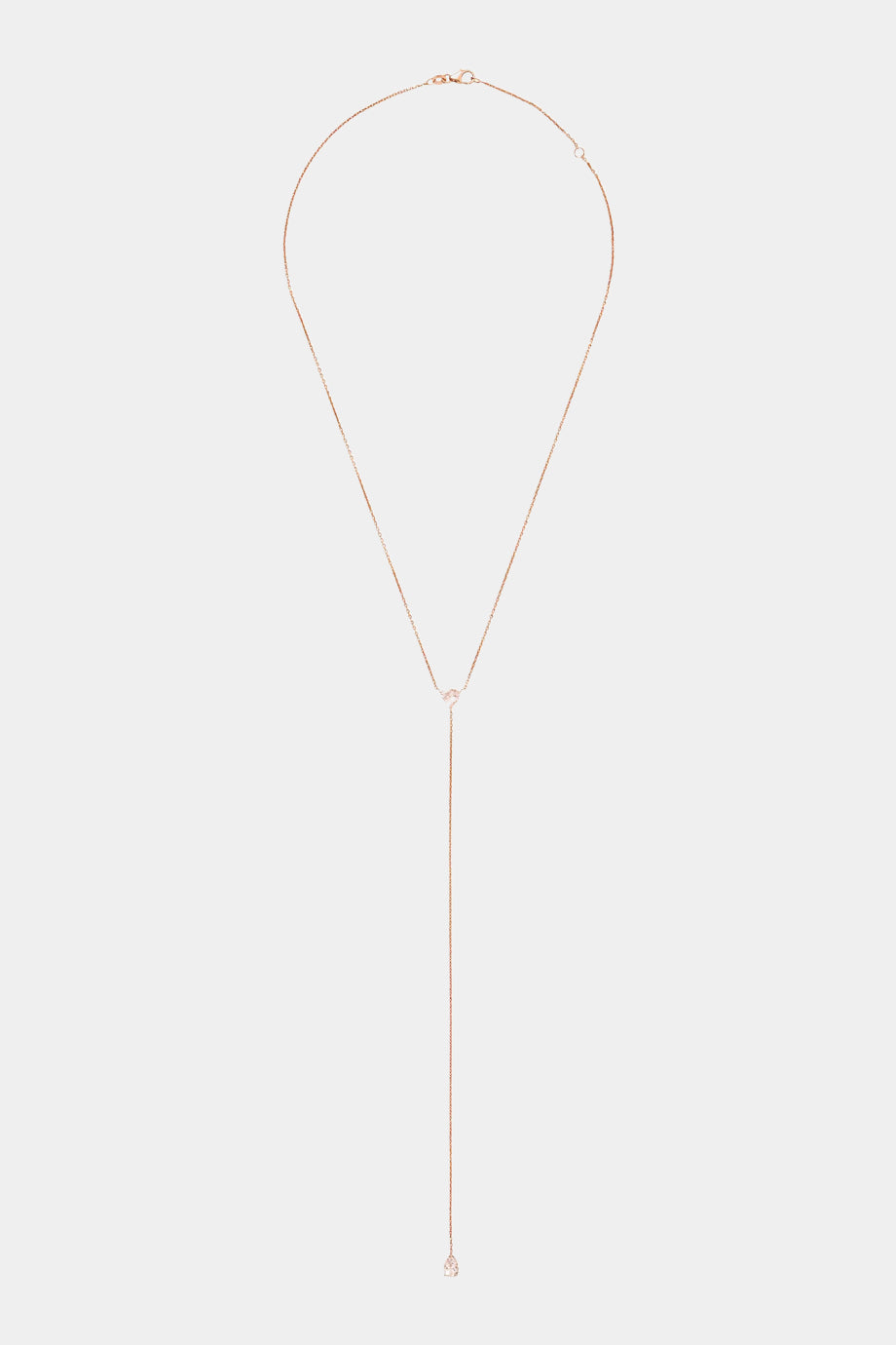 Morganite Lariat Necklace