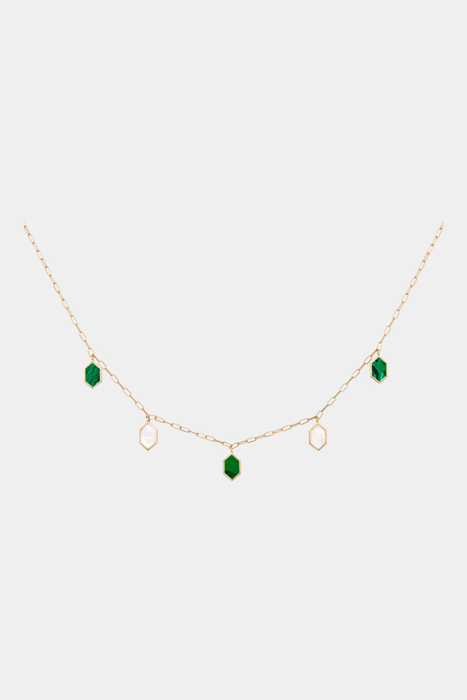 Joyful Malachite & Pearl Choker