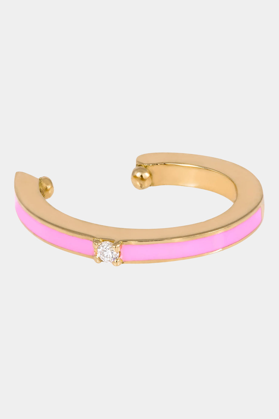 Single Diamond Enamel Ear Cuff