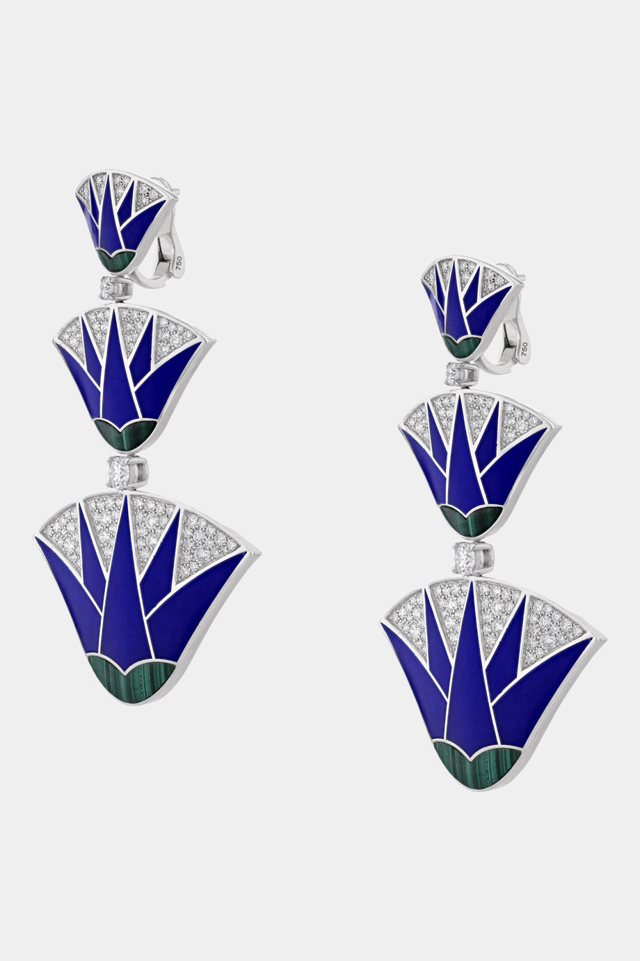 The Lotus Blue Earrings