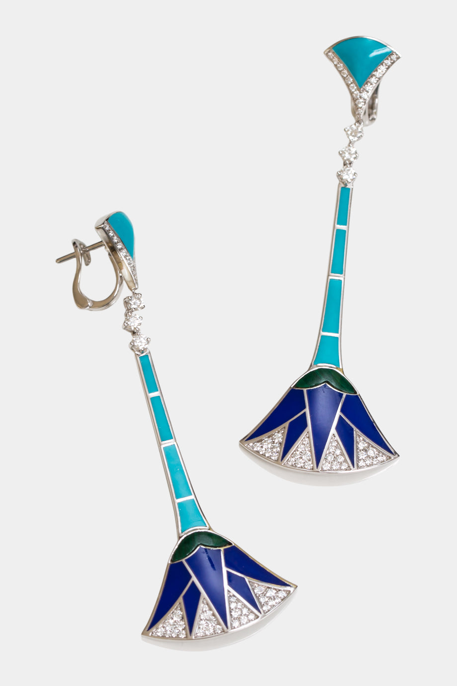 The Lotus Turquoise Earrings