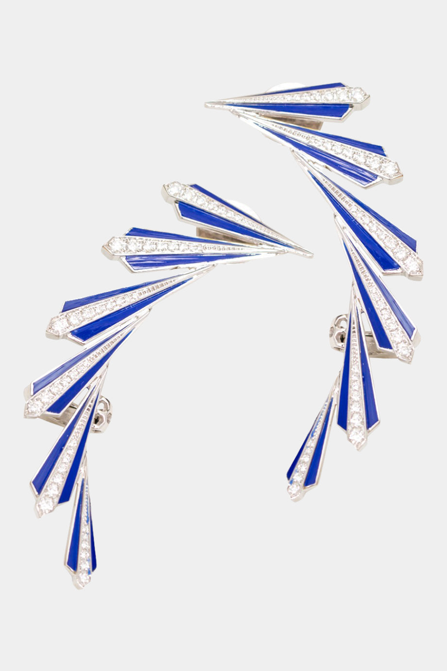 Art Deco White Gold and Diamond Earrings
