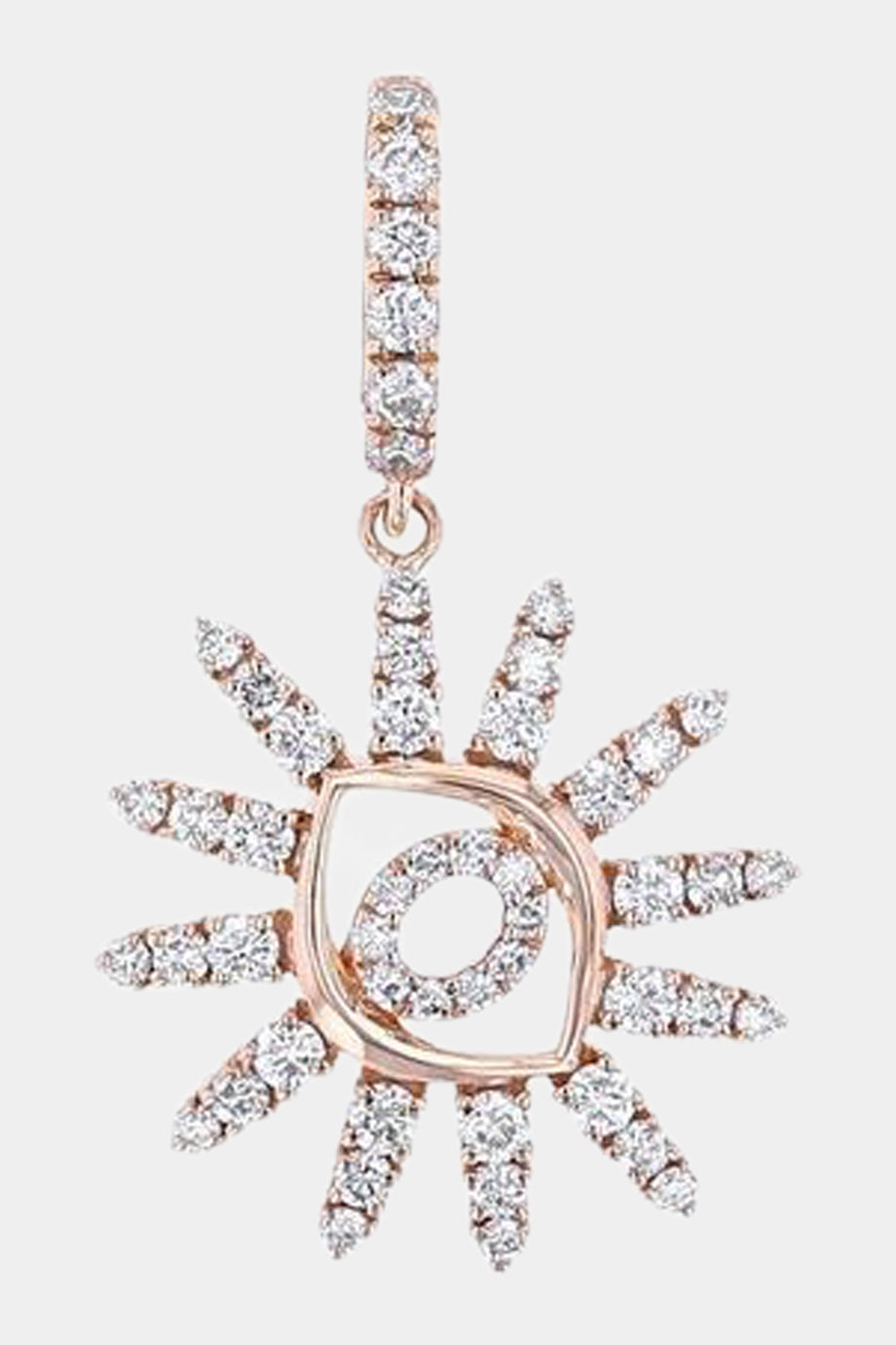 Crazy Eyes Gold Clip On Pendant