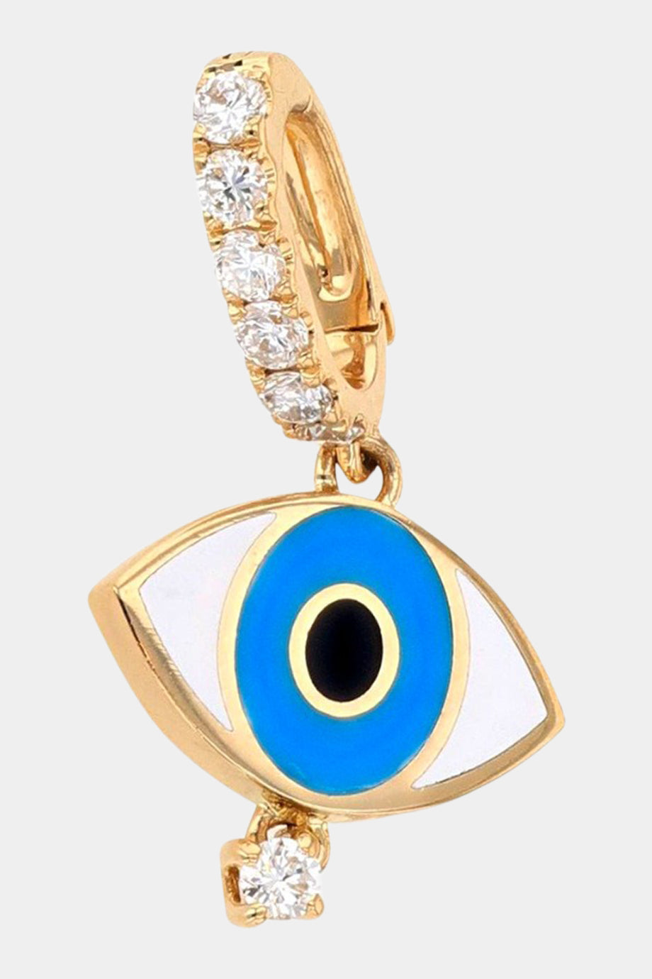 Crazy Eyes Gold Clip On Pendant