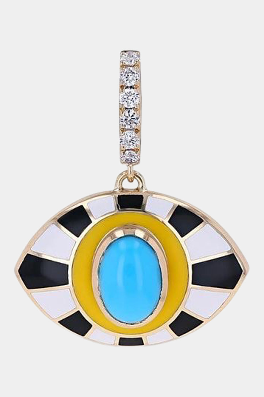 Crazy Eye Yellow Clip On