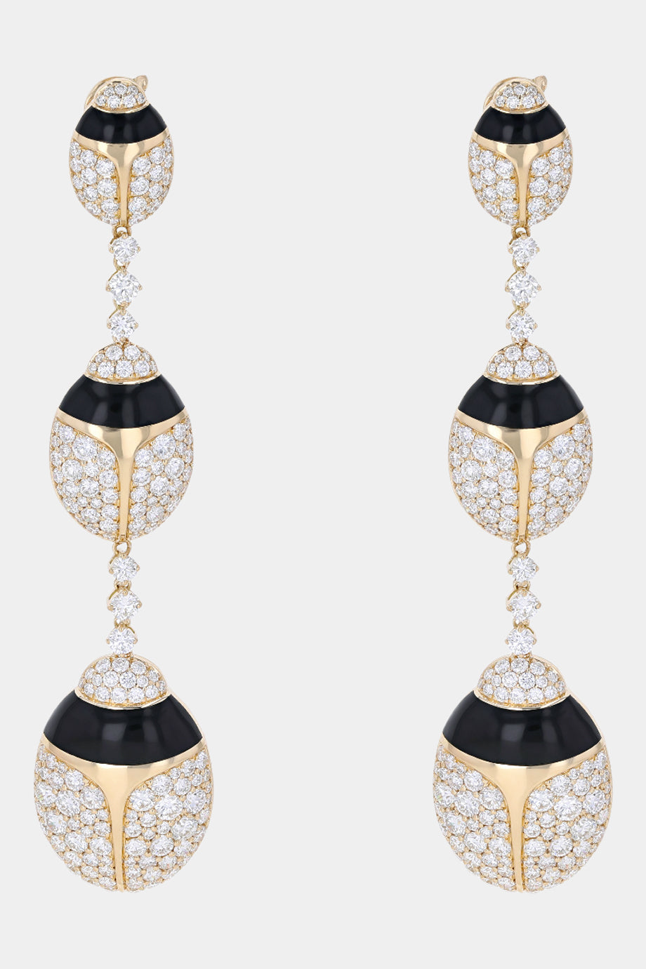 Black Scarab Earrings
