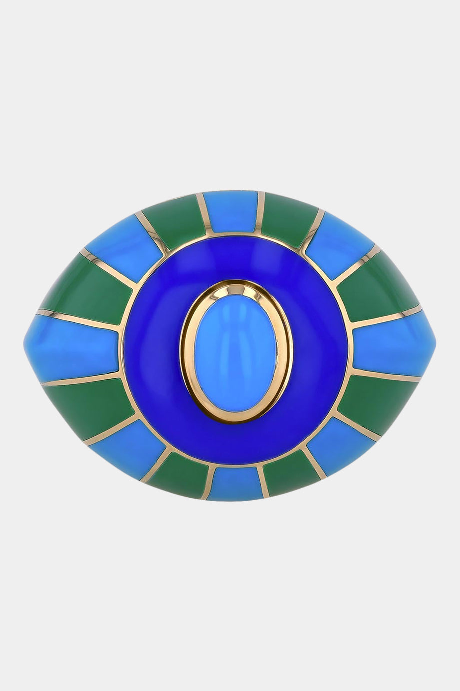 Crazy Eyes Ring Blue