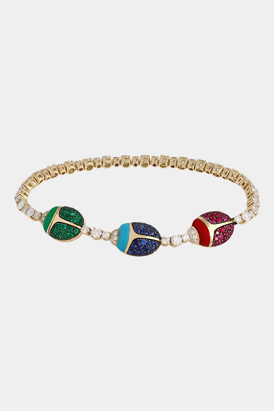 Diamond 3 Scarab Bracelet
