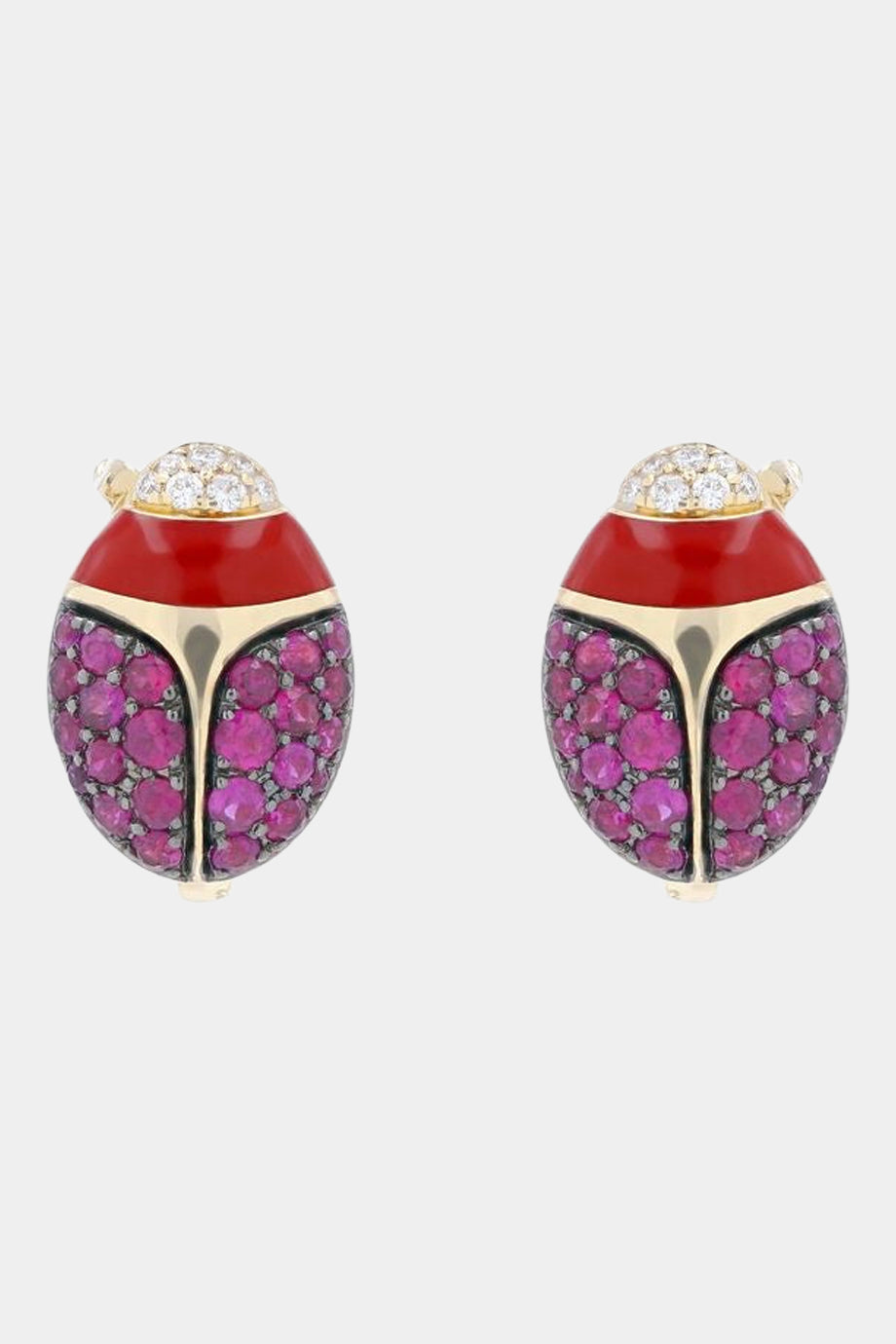 Ruby Scarab Earrings