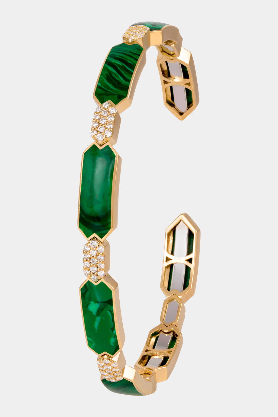 Soho Gold And Malachite Bangle